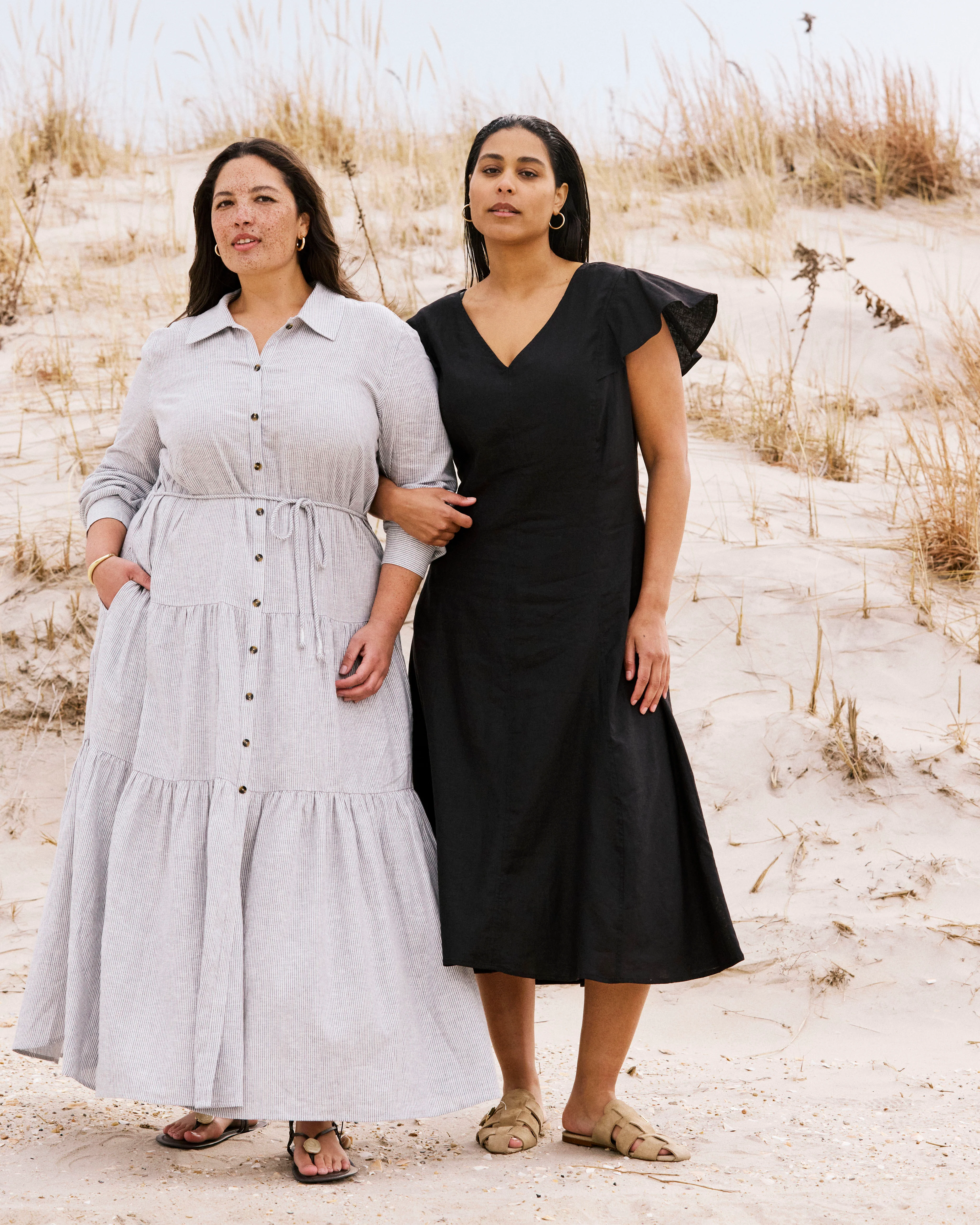 Alix Linen Blend Shirtdress - Beach Stripe - Image 3