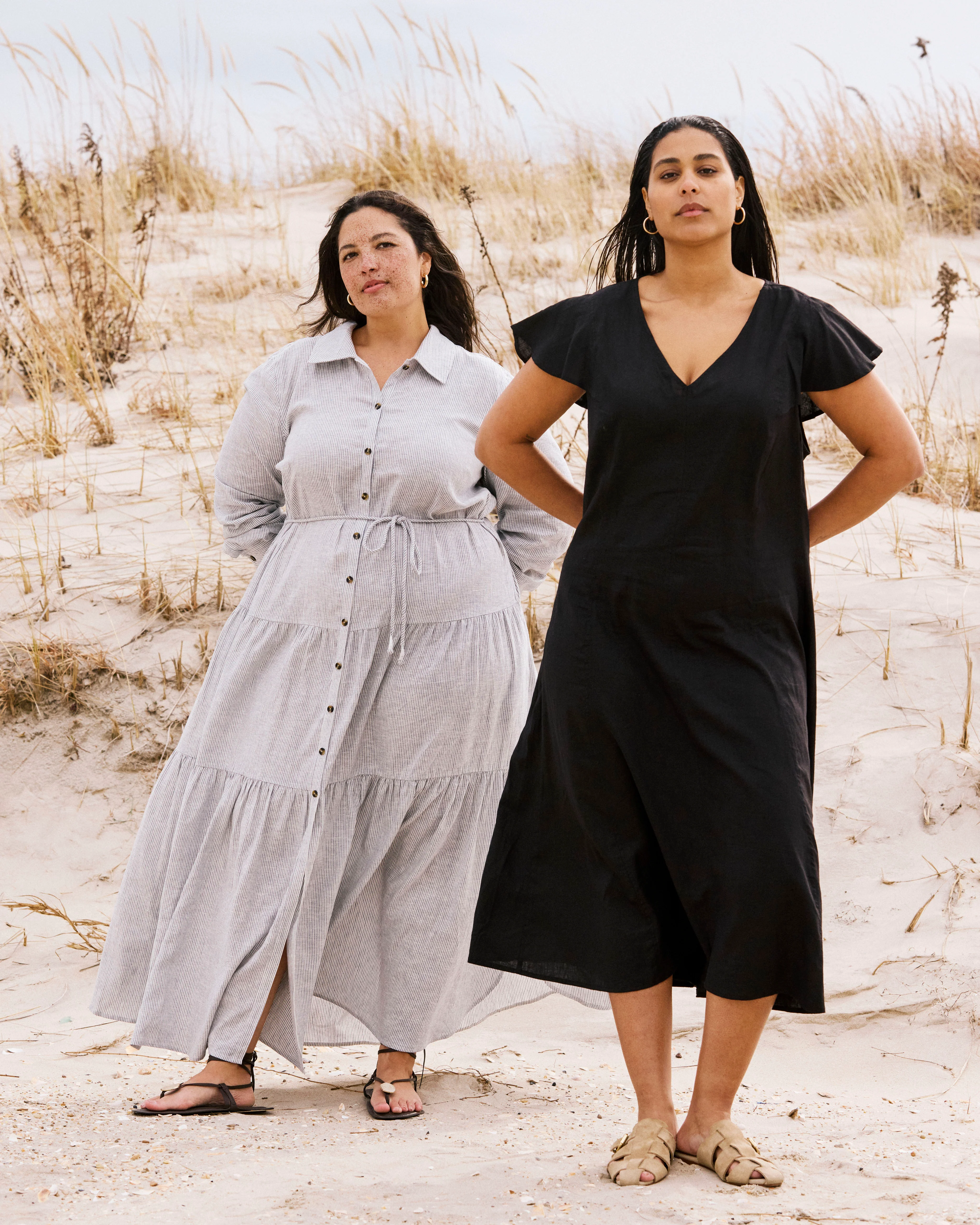 Alix Linen Blend Shirtdress - Beach Stripe - Image 5