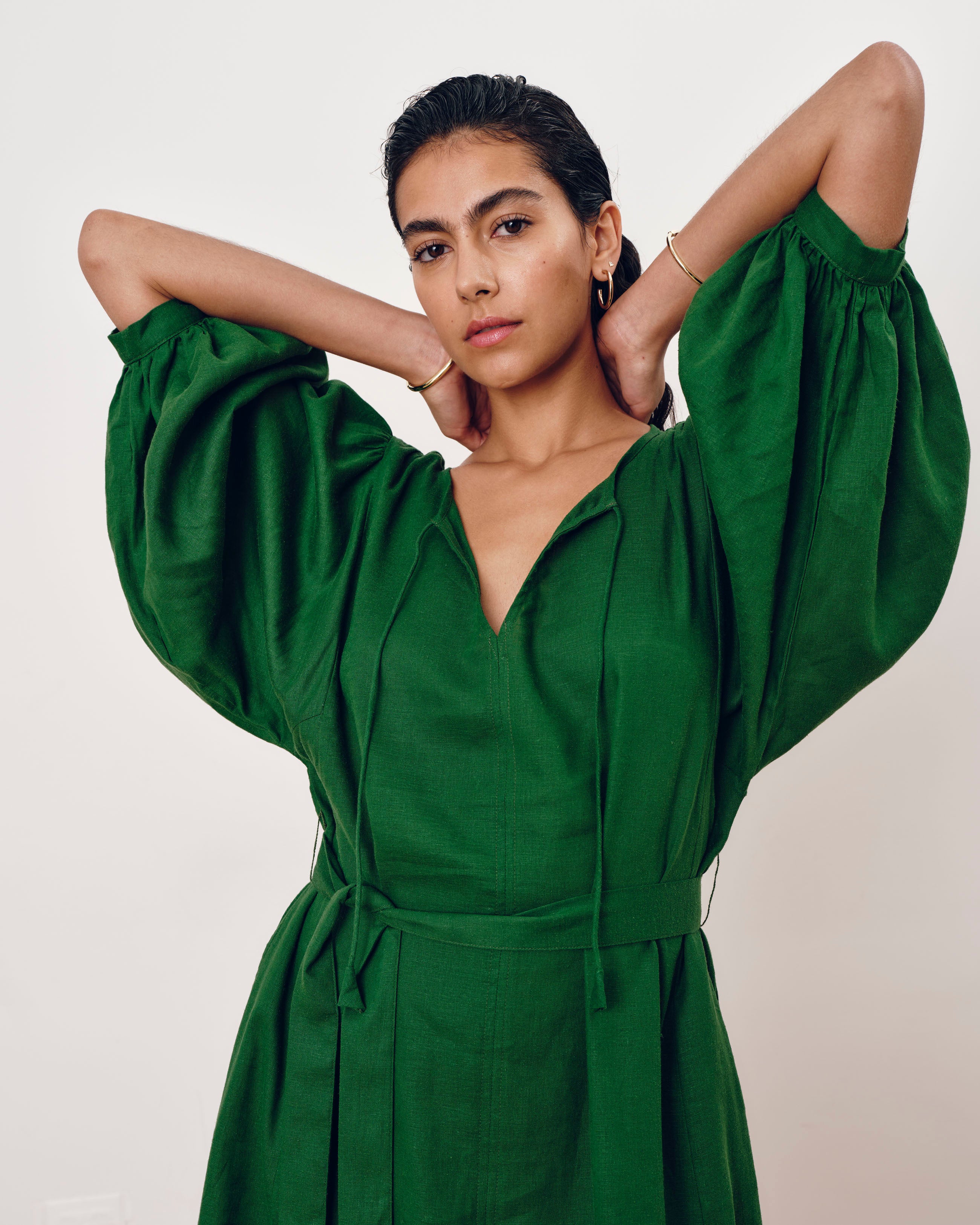 Amparo Linen Blend Dress - Jardin - Image 3