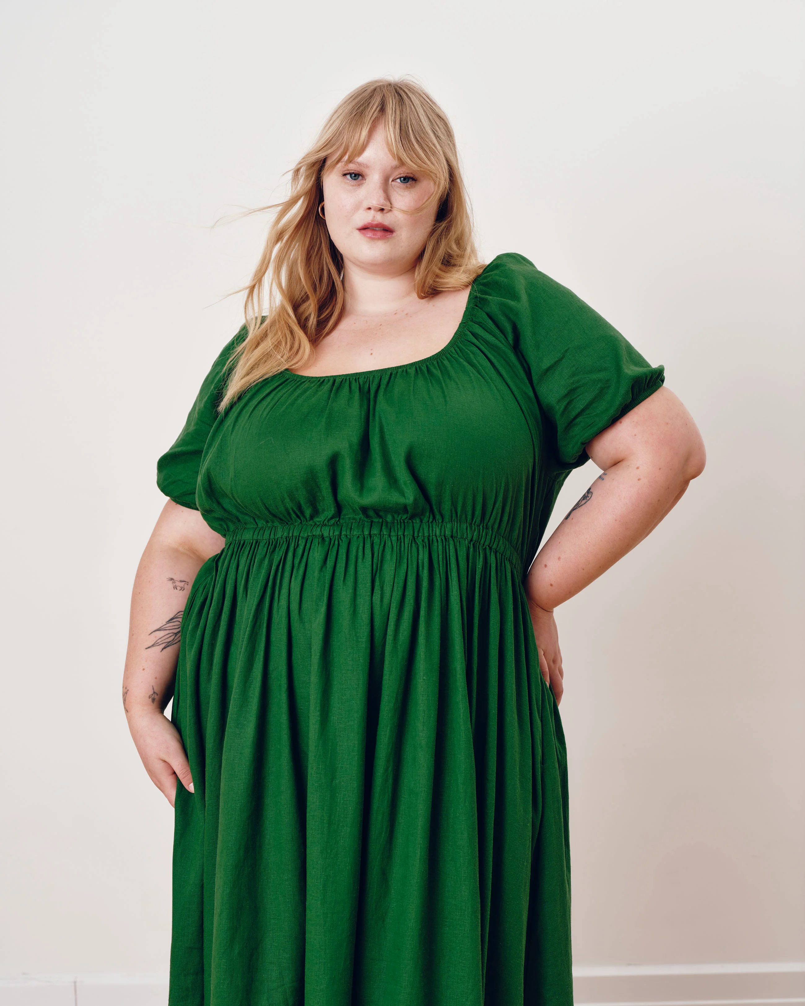 Andrea Linen Blend Dress - Jardin - Image 4