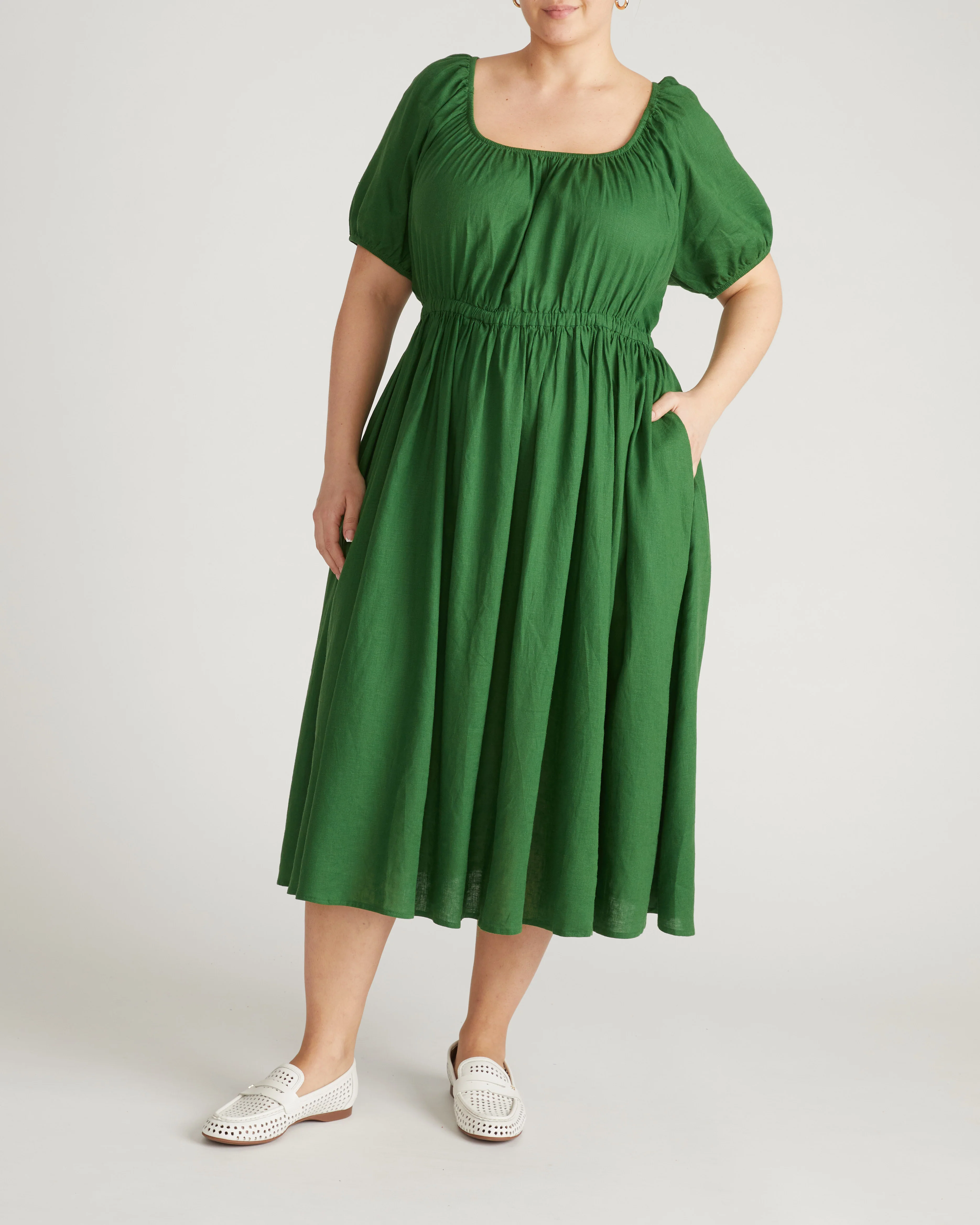 Andrea Linen Blend Dress - Jardin - Image 5