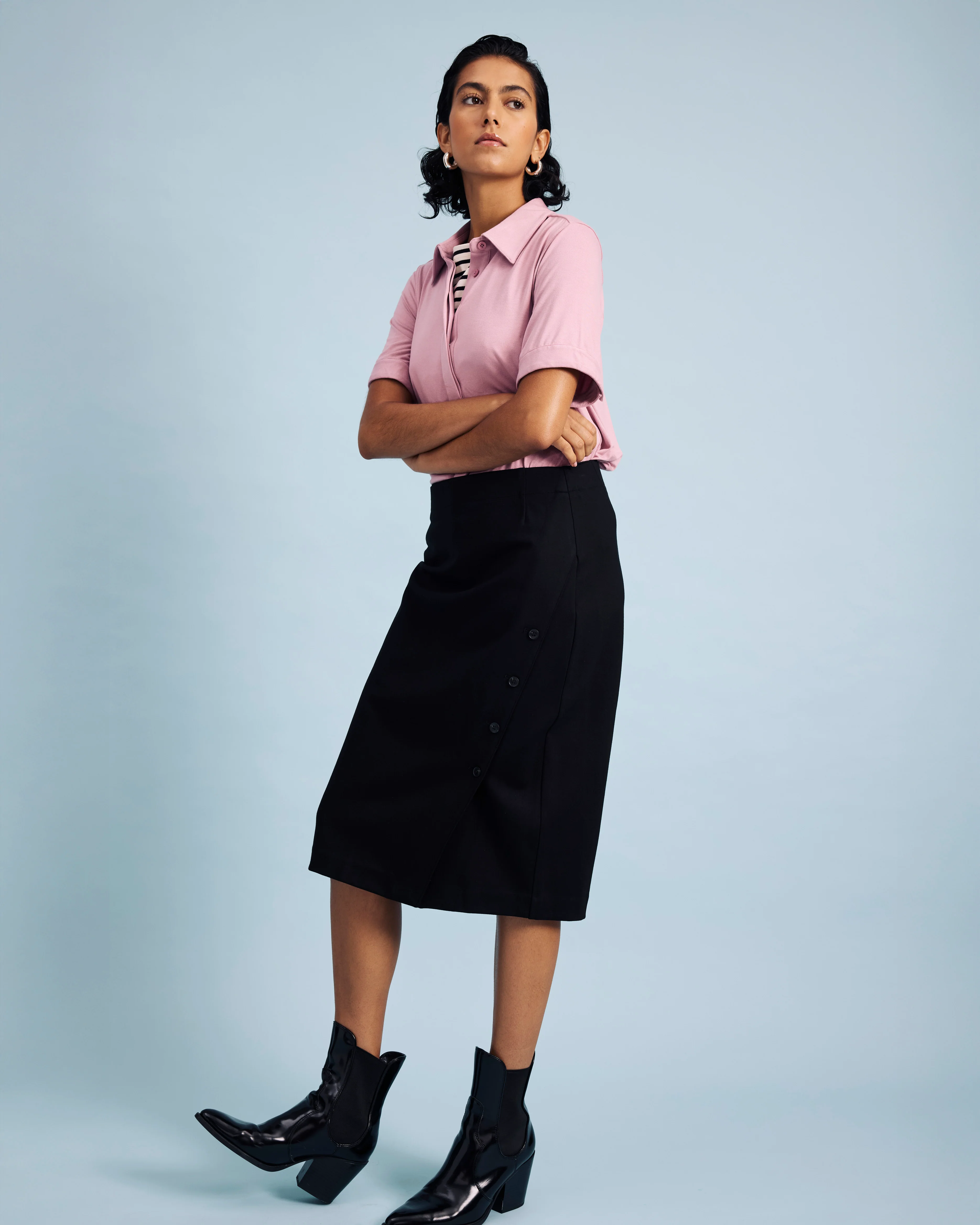 Anya Ponte Skirt - Black
