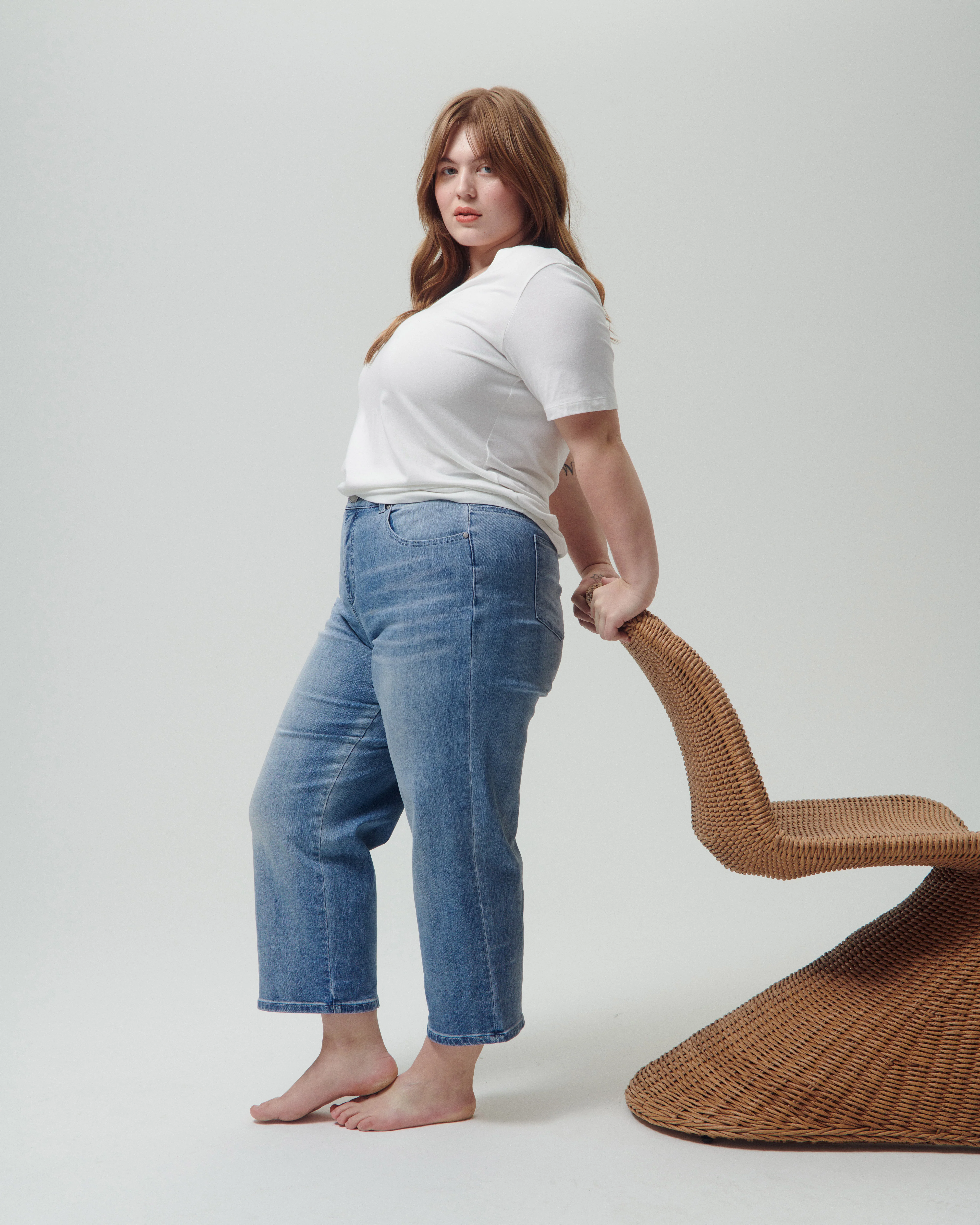 Bae Boyfriend Crop Jeans - Light Blue