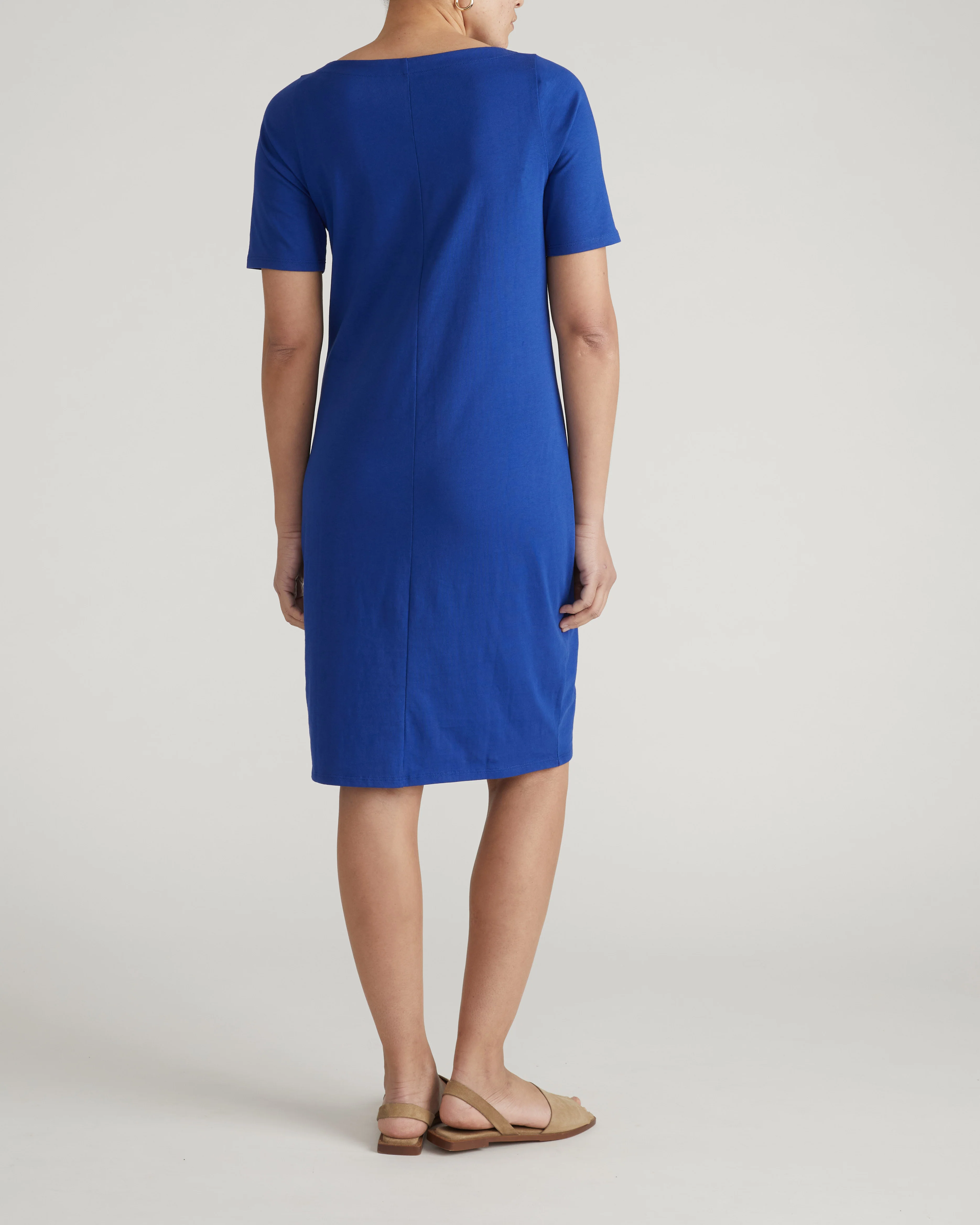 Belle Breton Stripe Jersey Dress - Solid Ultramarine - Image 5