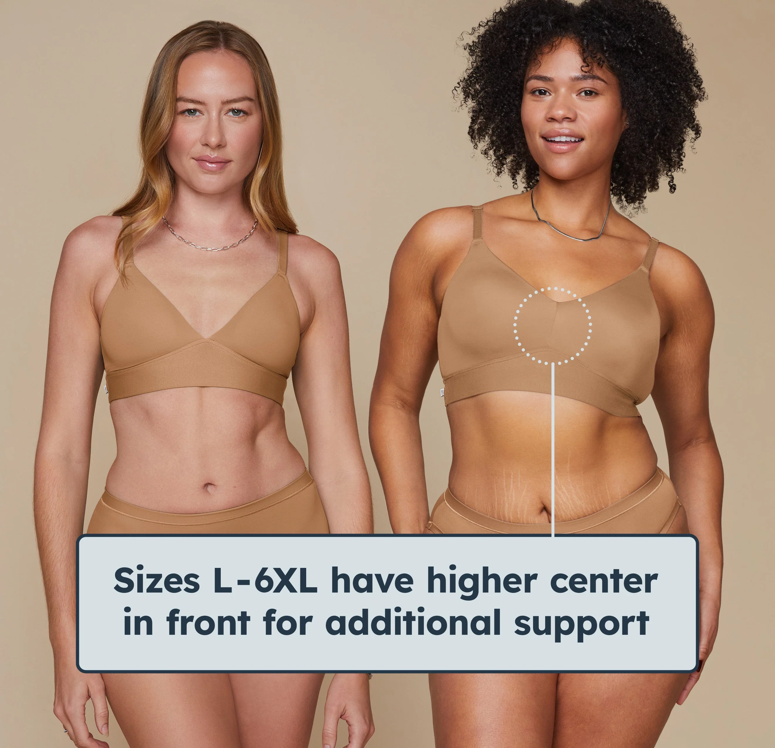 Bliss Triangle Bralette - Beige - Image 7