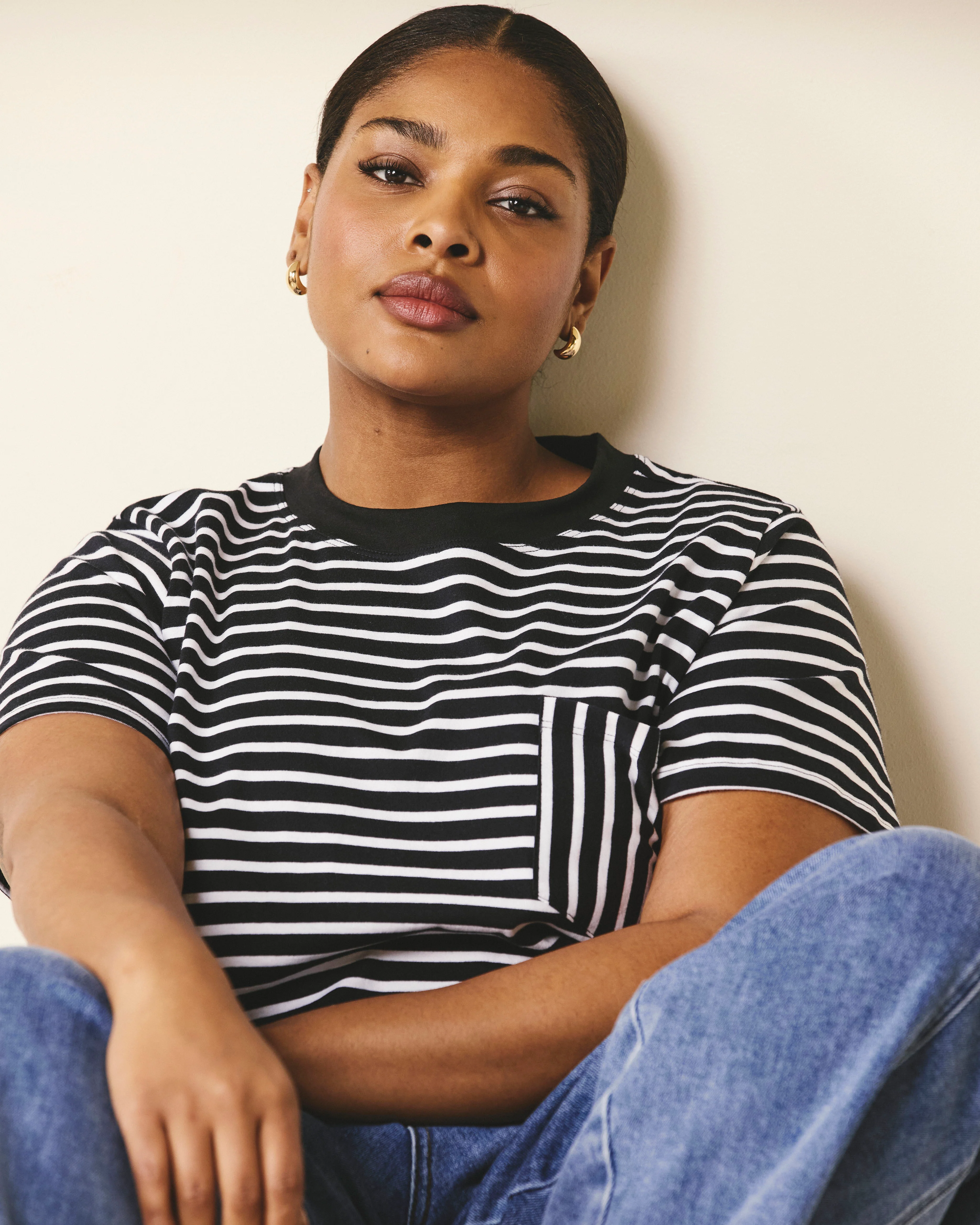 Breton Stripe Garcon Tee - Black/White Stripe