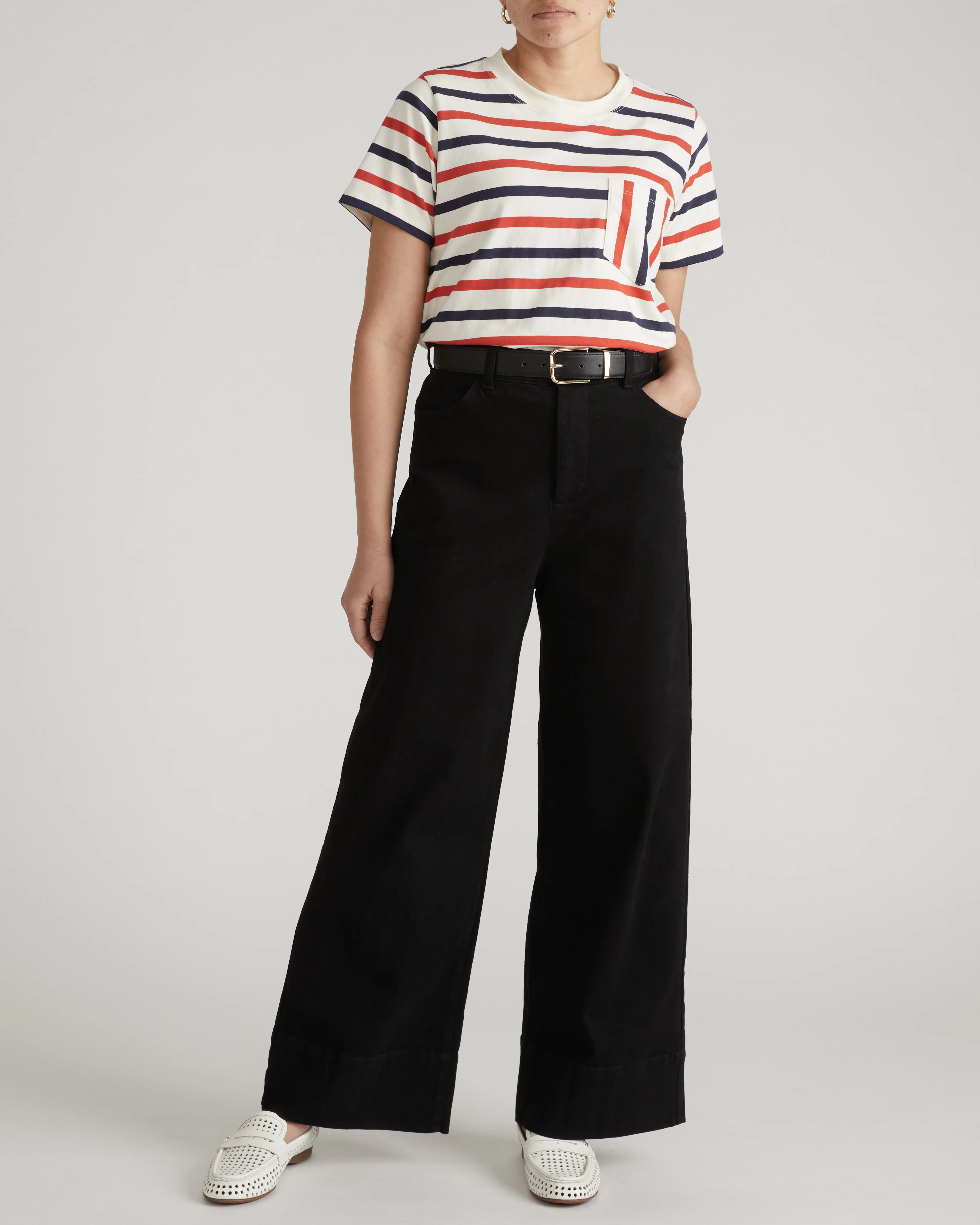 Breton Stripe Garcon Tee - Red/White/Blue Stripe - Image 4