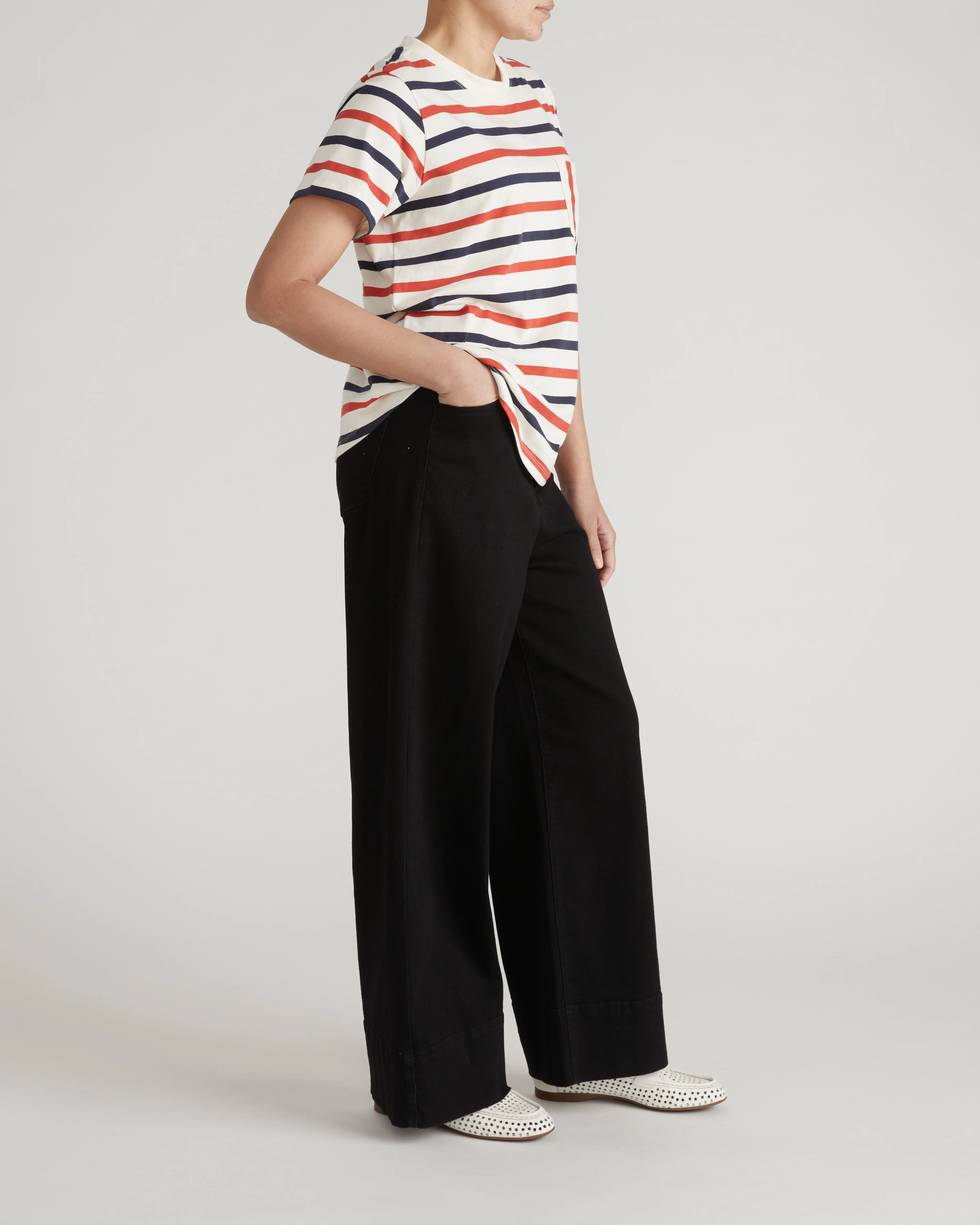 Breton Stripe Garcon Tee - Red/White/Blue Stripe - Image 5