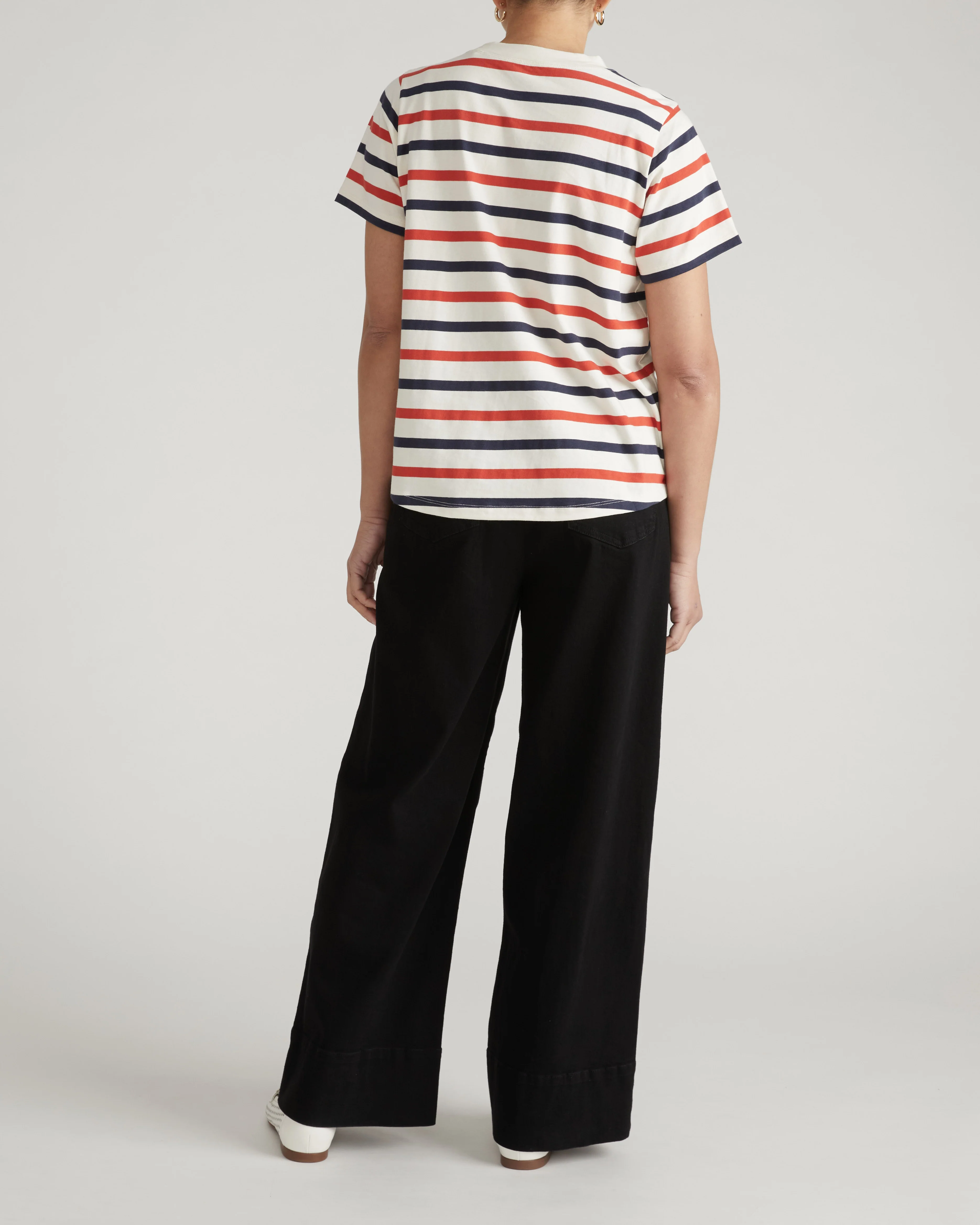 Breton Stripe Garcon Tee - Red/White/Blue Stripe - Image 6