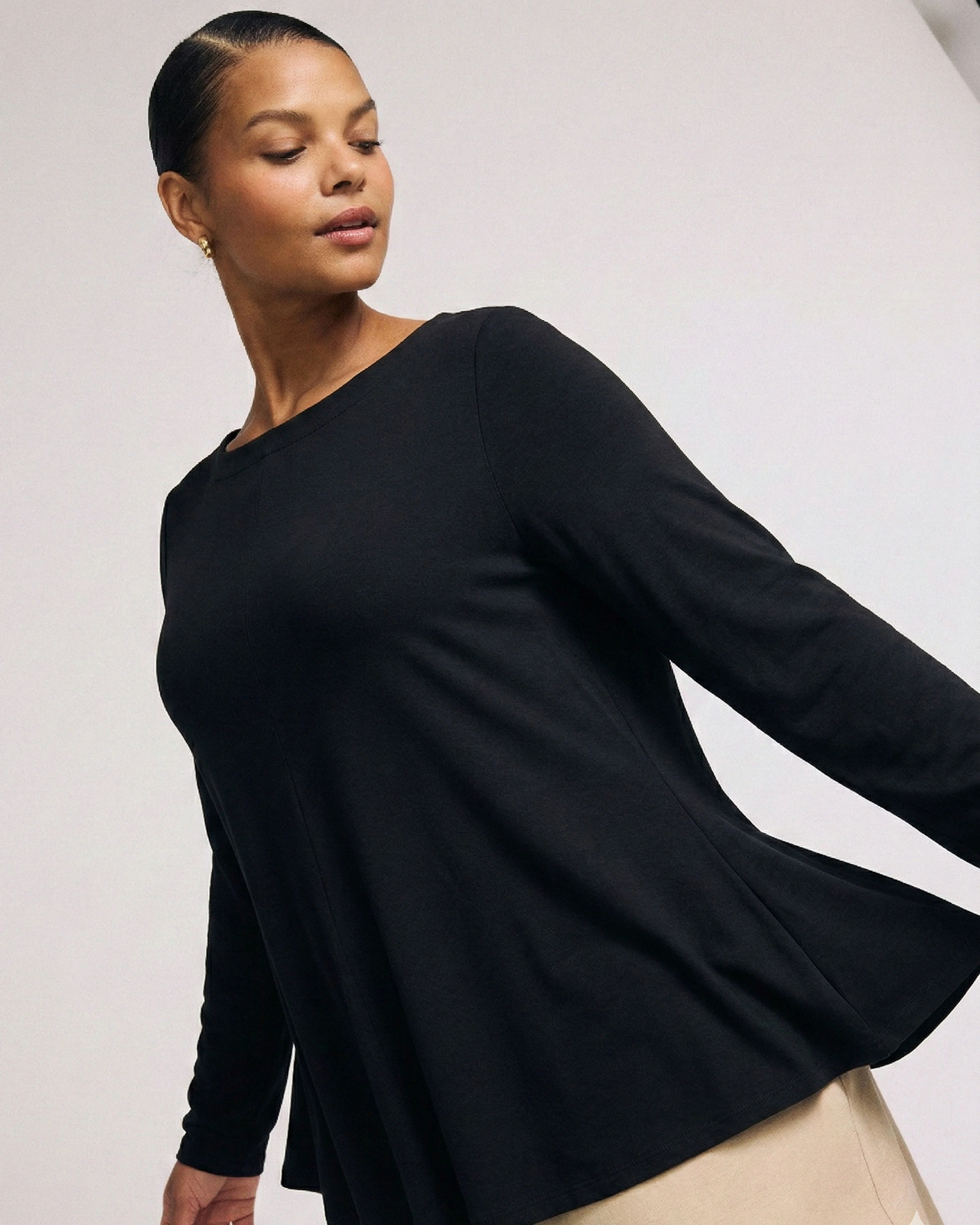 Cassandra Divine Jersey Top - Black