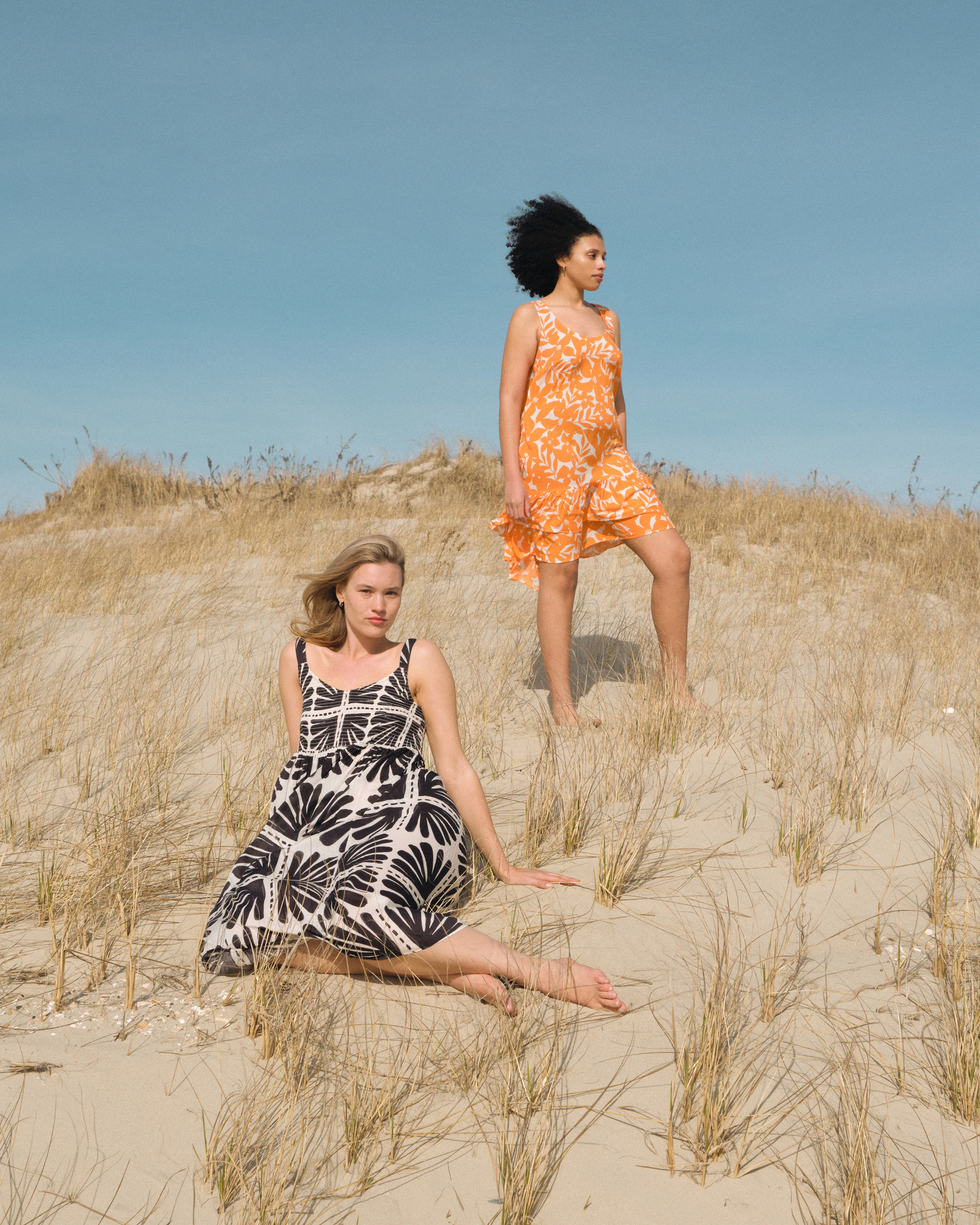 Elodie Voile Dress - Petal Palette Print in Arancia - Image 4