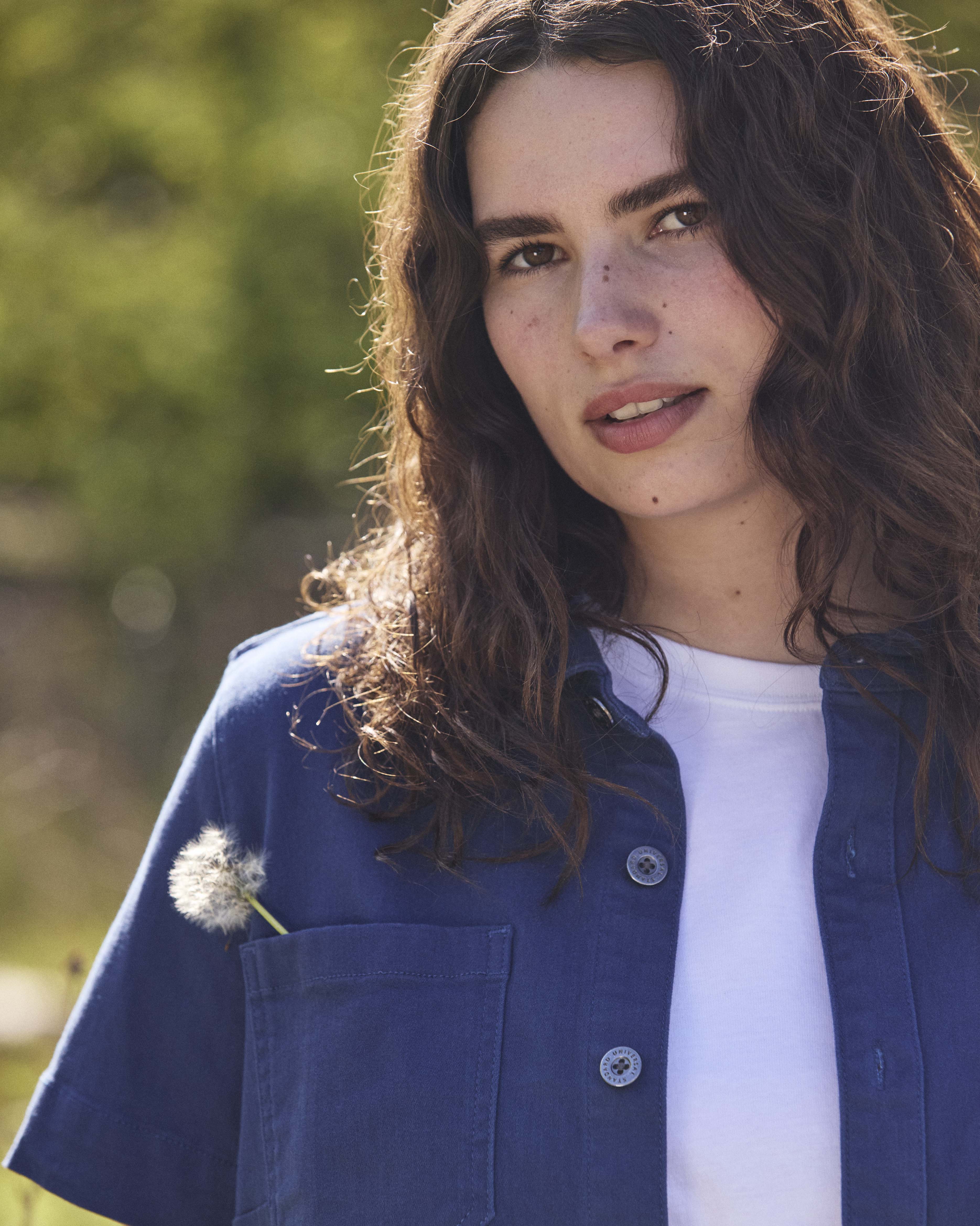 Flynn Short Sleeve Denim Shacket - French Blue