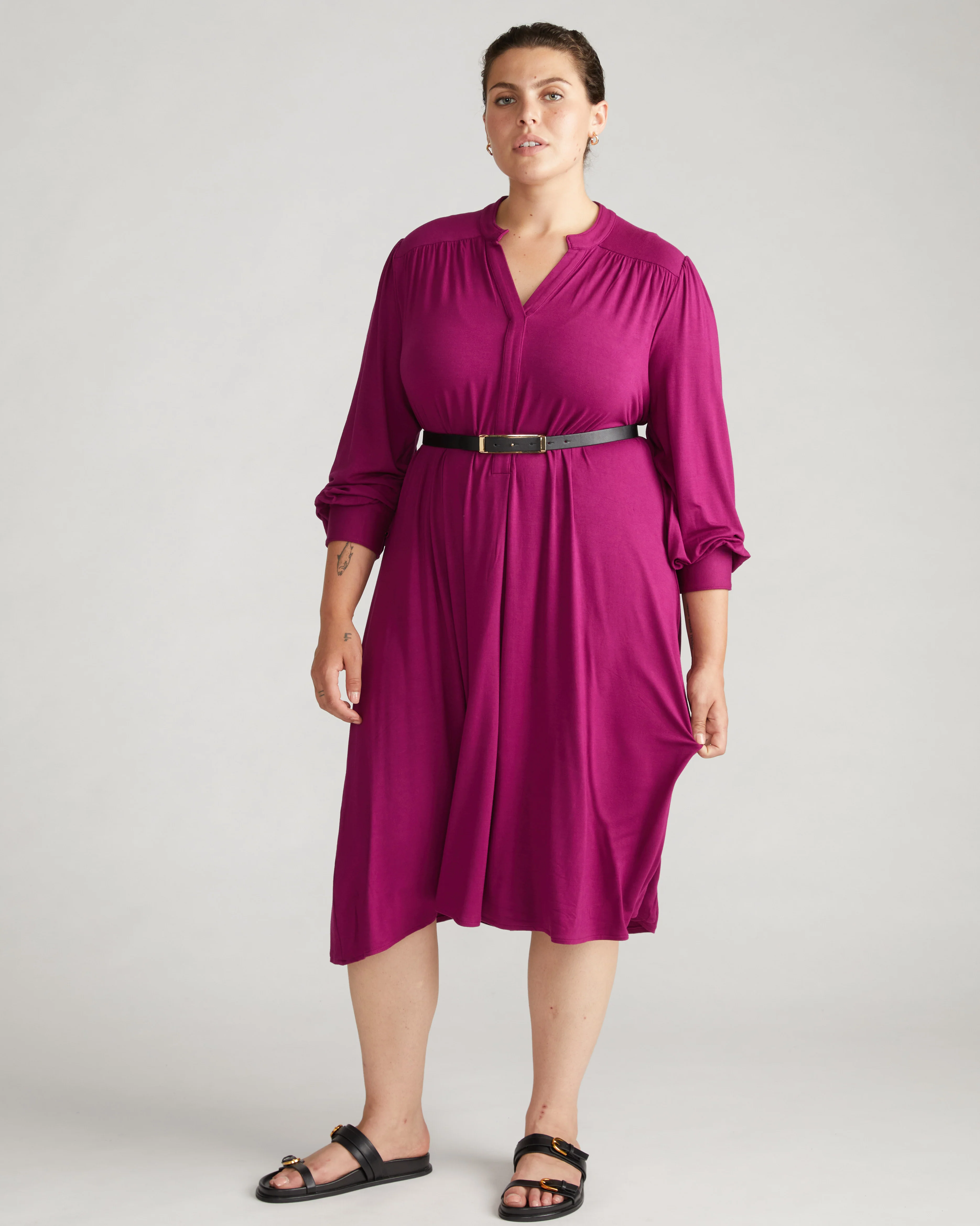 Gramercy Liquid Jersey Dress - Rothko Purple - Image 4