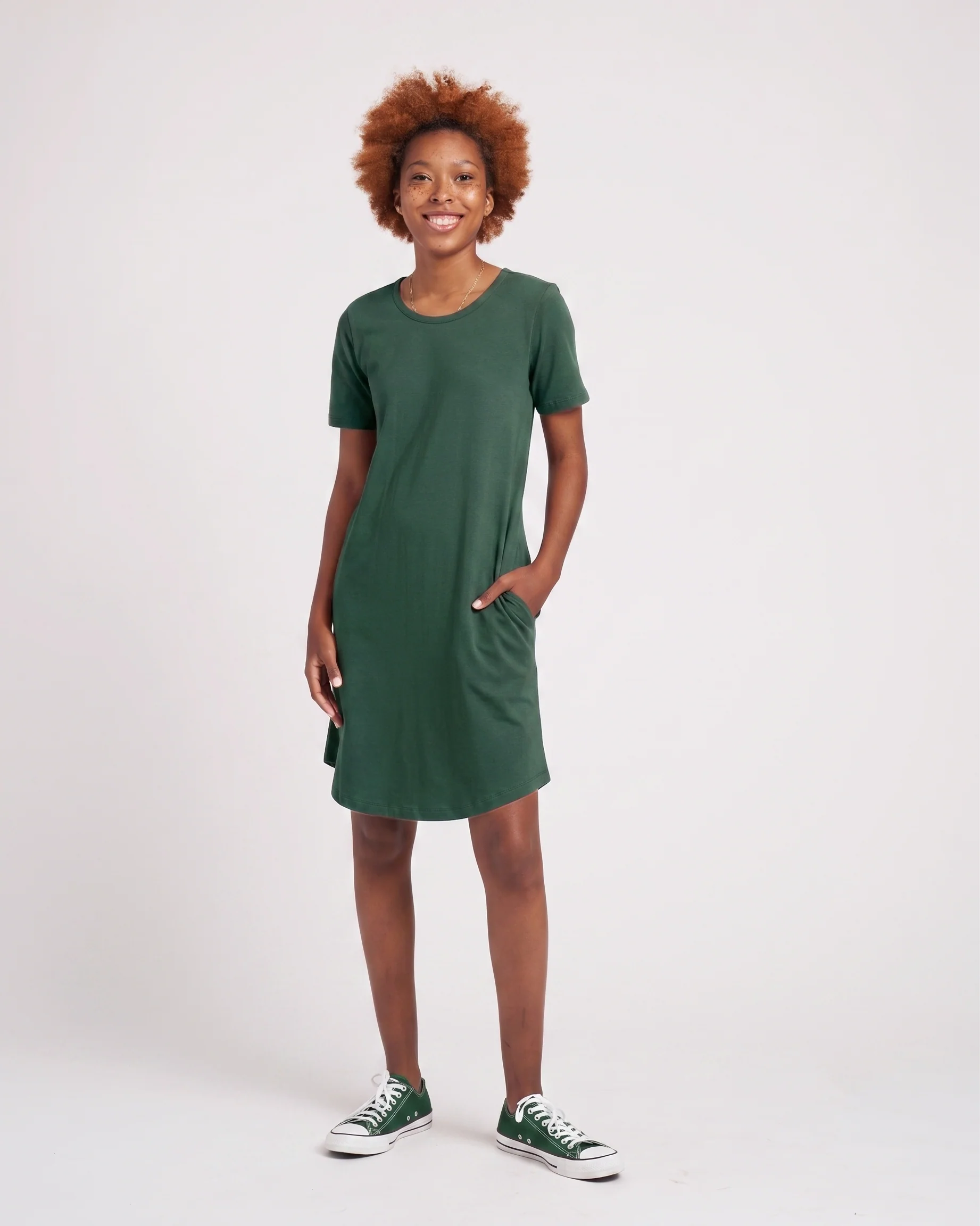 Halie T-Shirt Dress - Conifer - Image 3