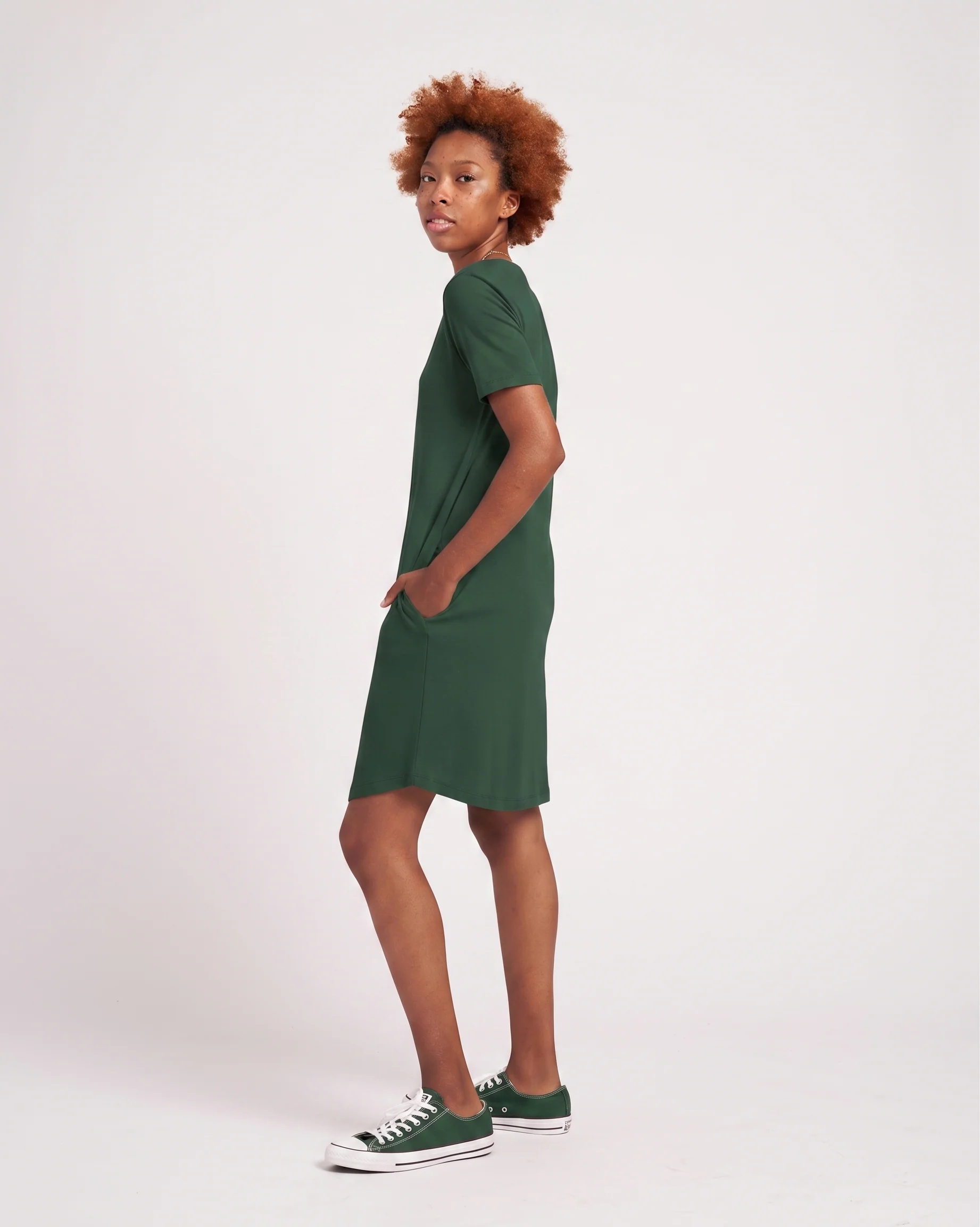 Halie T-Shirt Dress - Conifer - Image 4