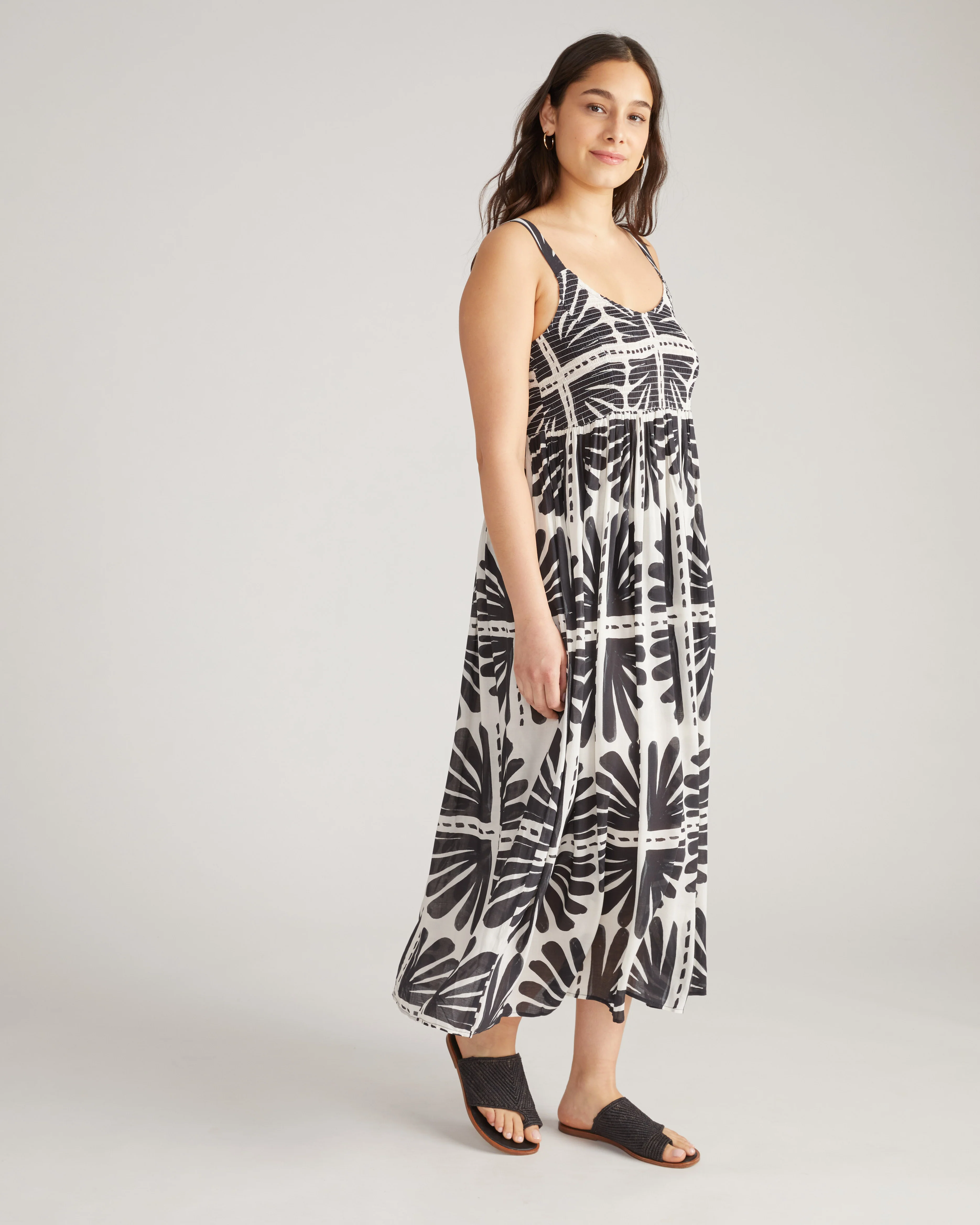 Harmony Voile Dress - Ink Bloom Print - Image 3
