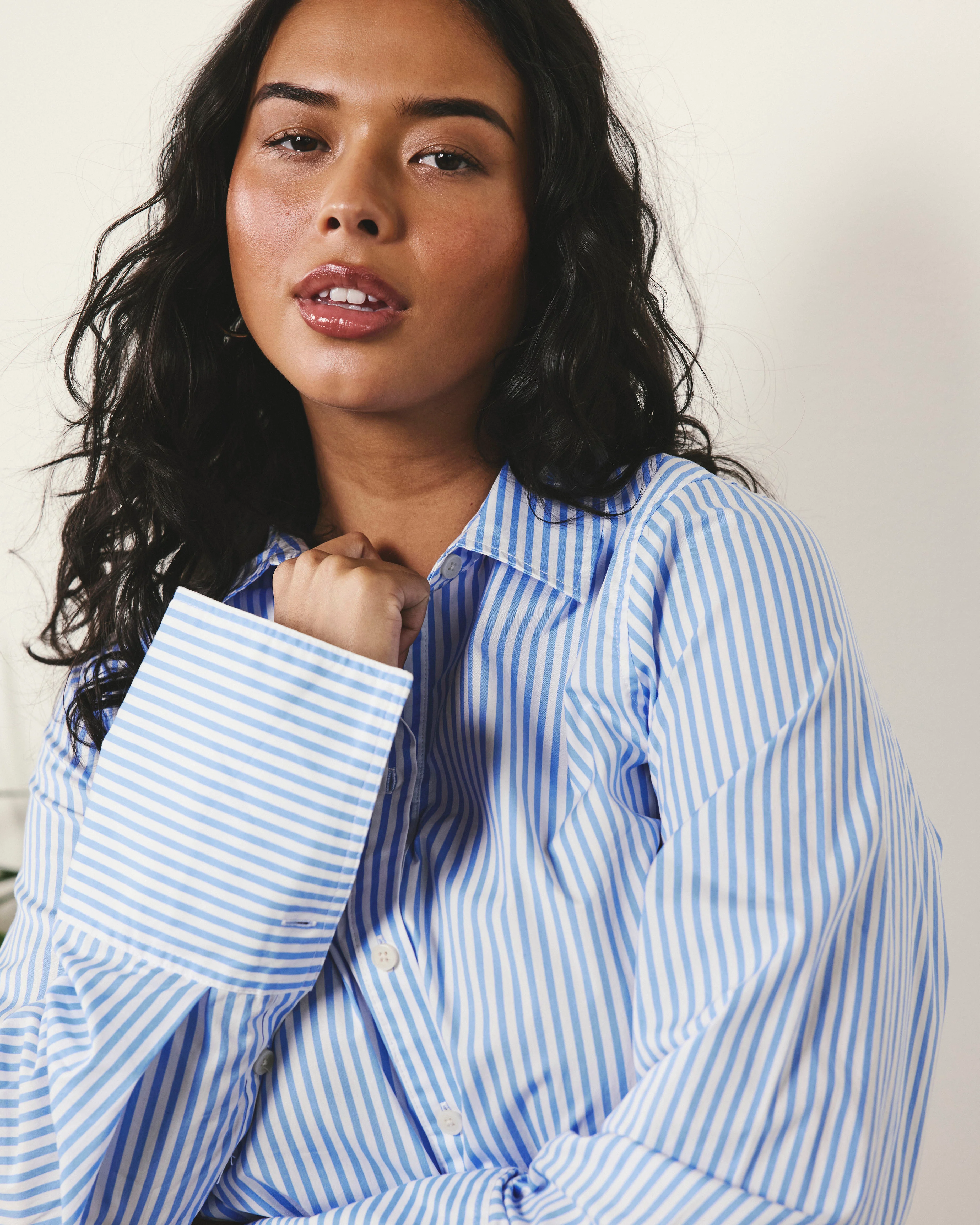 Henning x US Madison Shirt - Blue/White Stripe - Image 2