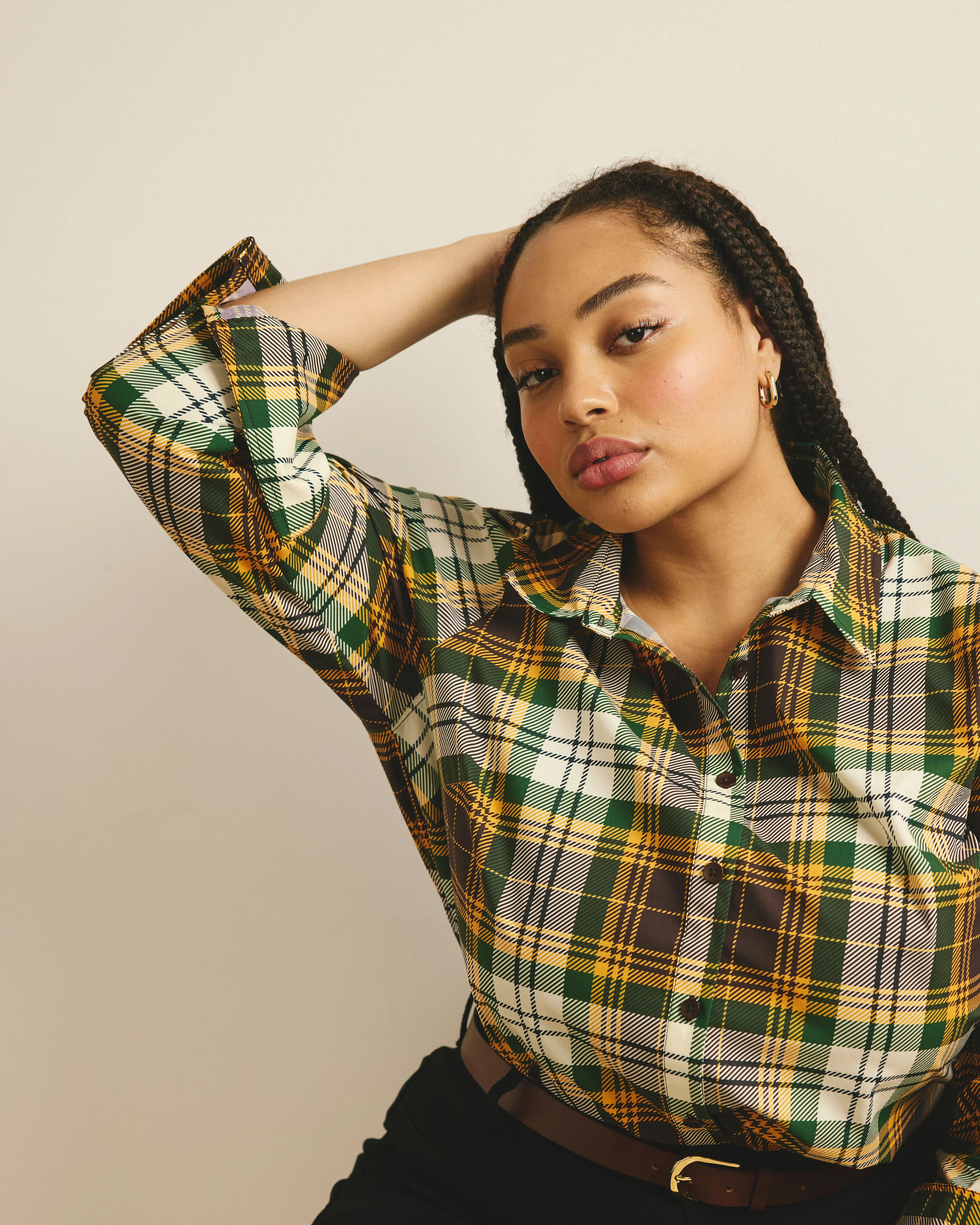 Henning x US Madison Shirt - Brown Plaid - Image 5