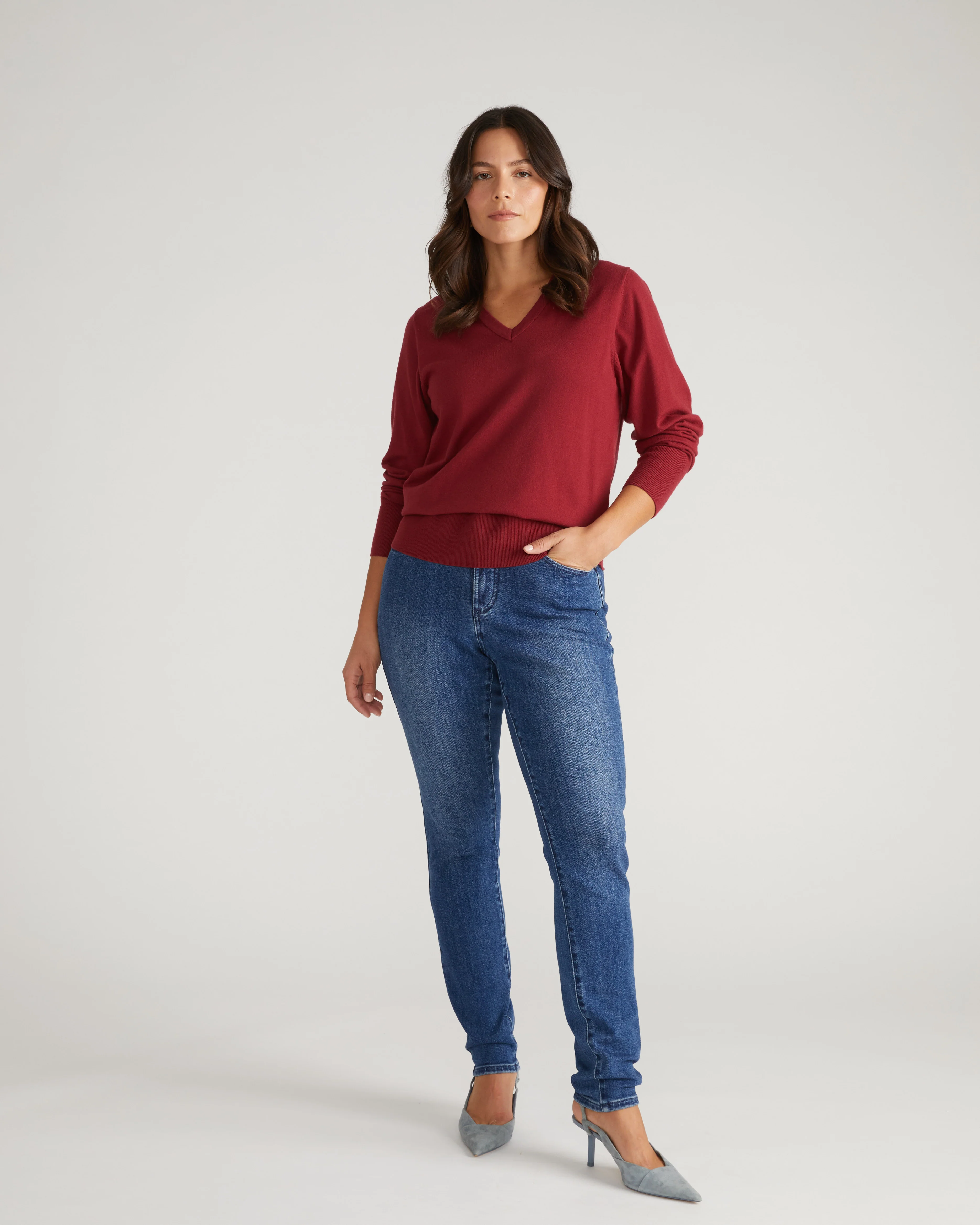 Joni High Rise Curve Slim Leg Jeans 32 Inch - True Blue