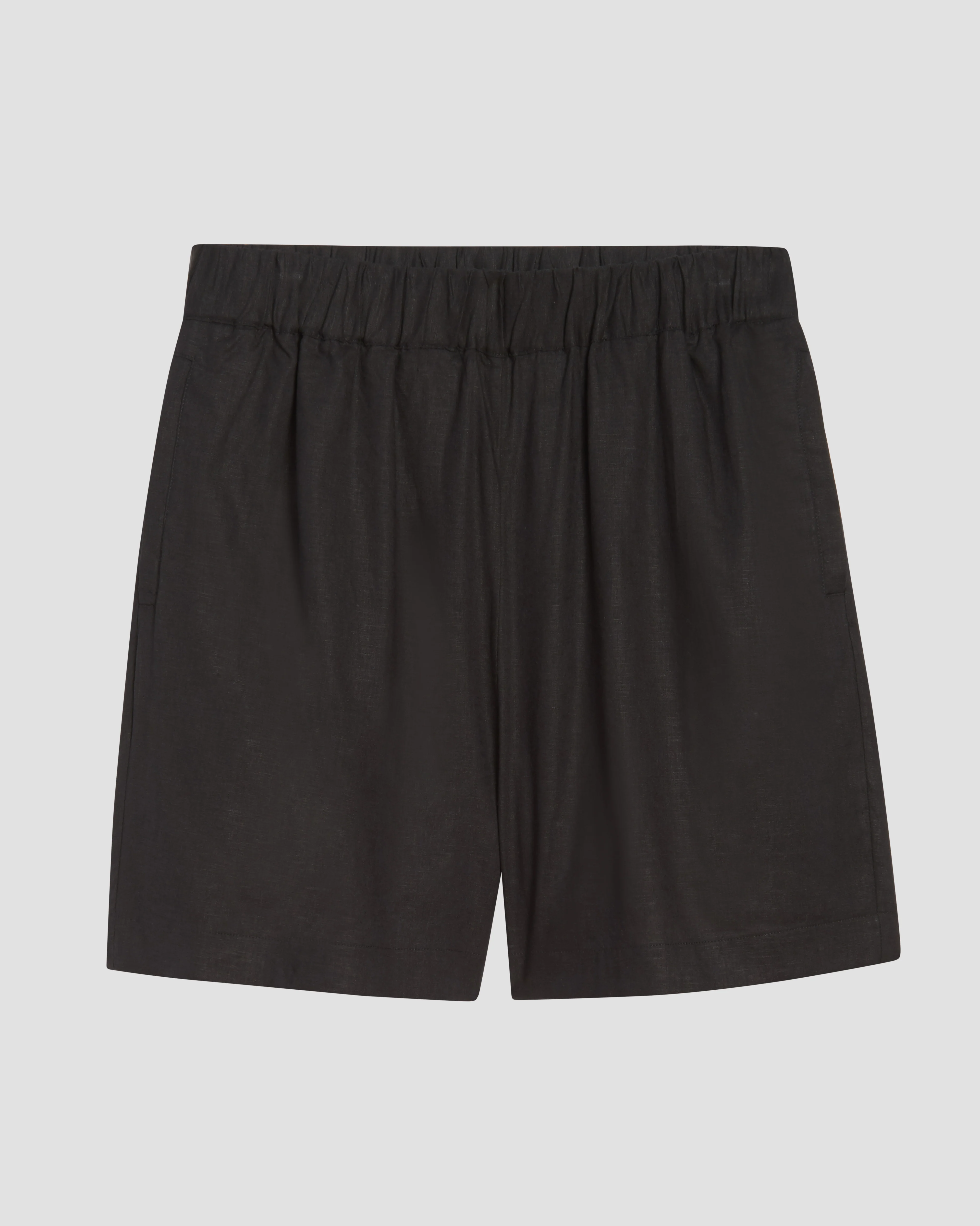 Juniper Linen Blend Easy Pull-On Shorts - Black - Image 7