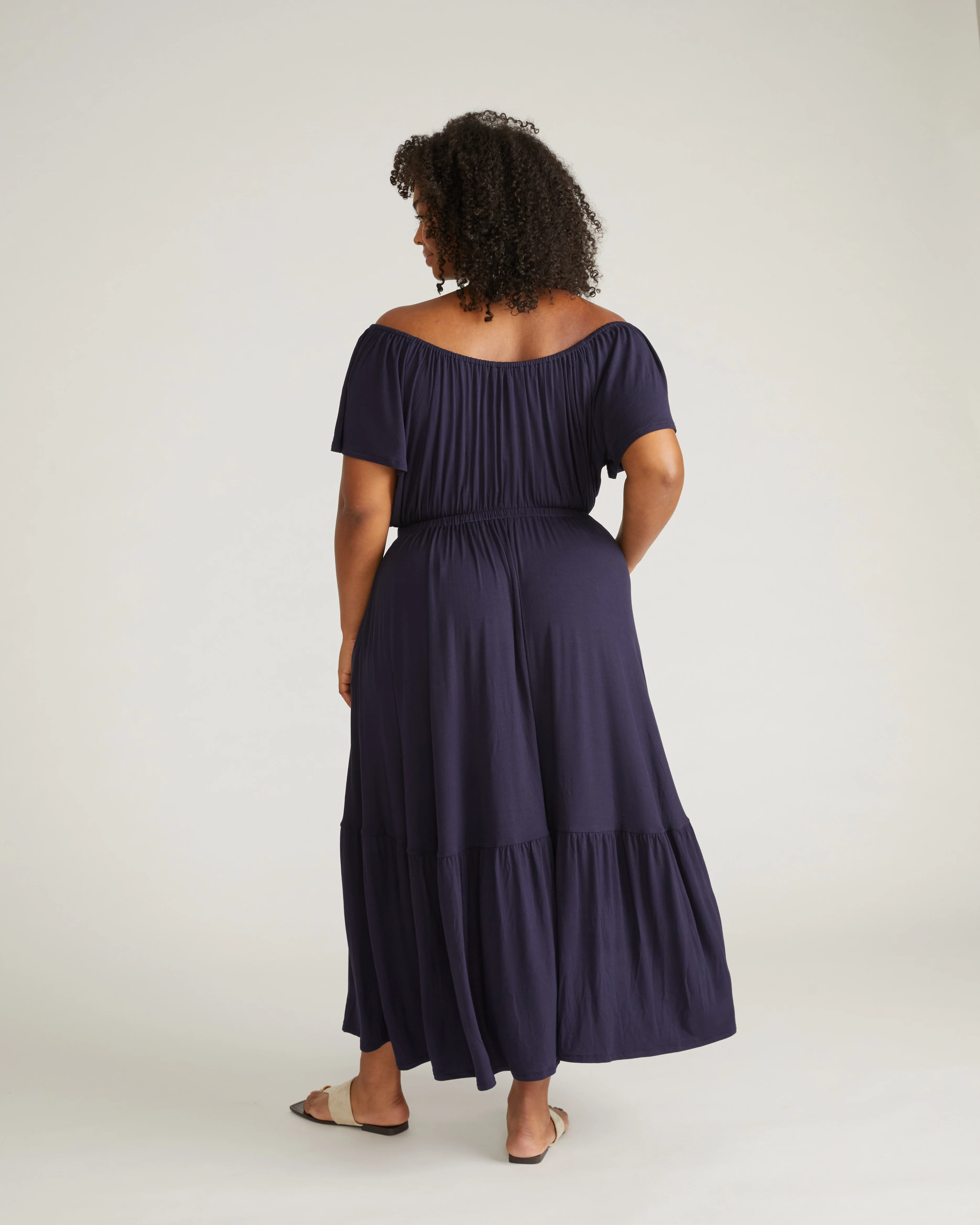 Kahlo Liquid Jersey Dress - Midnight - Image 3