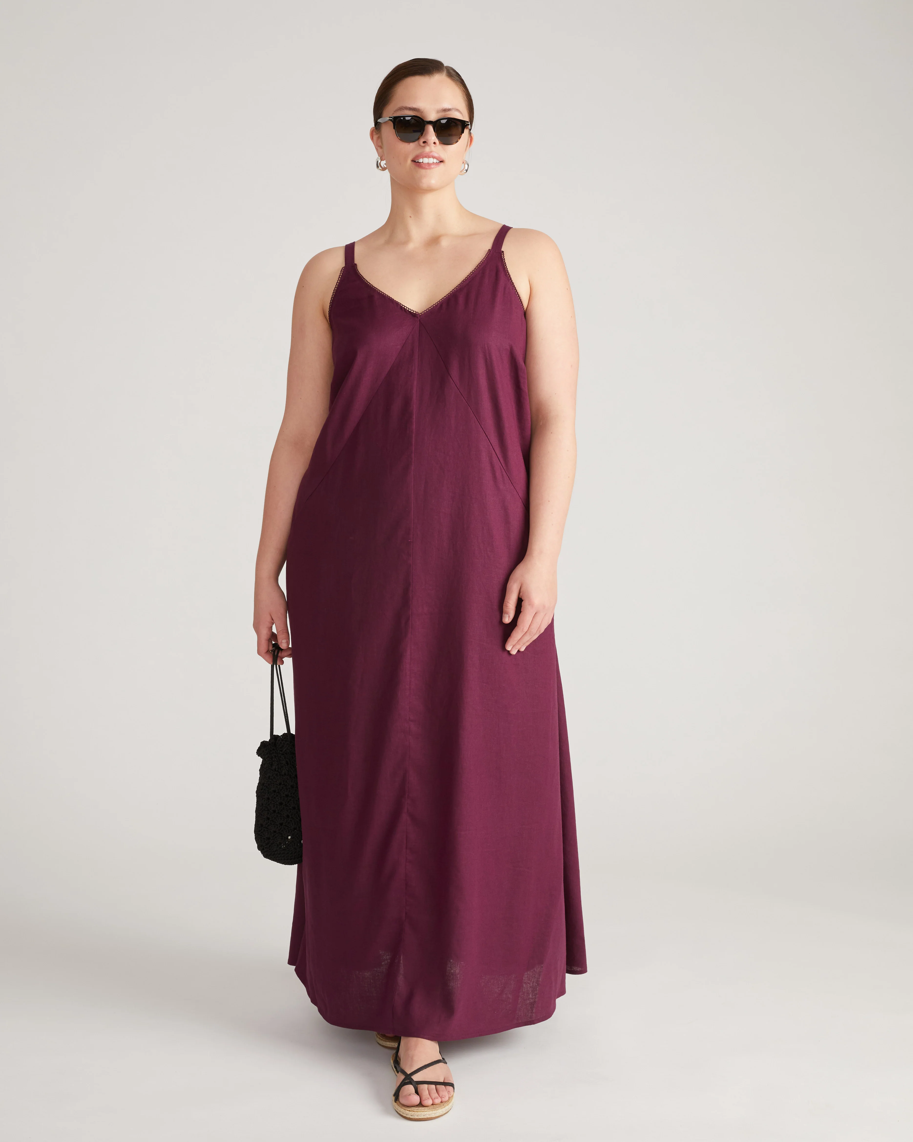 Kite Linen Blend Dress - Acai - Image 3