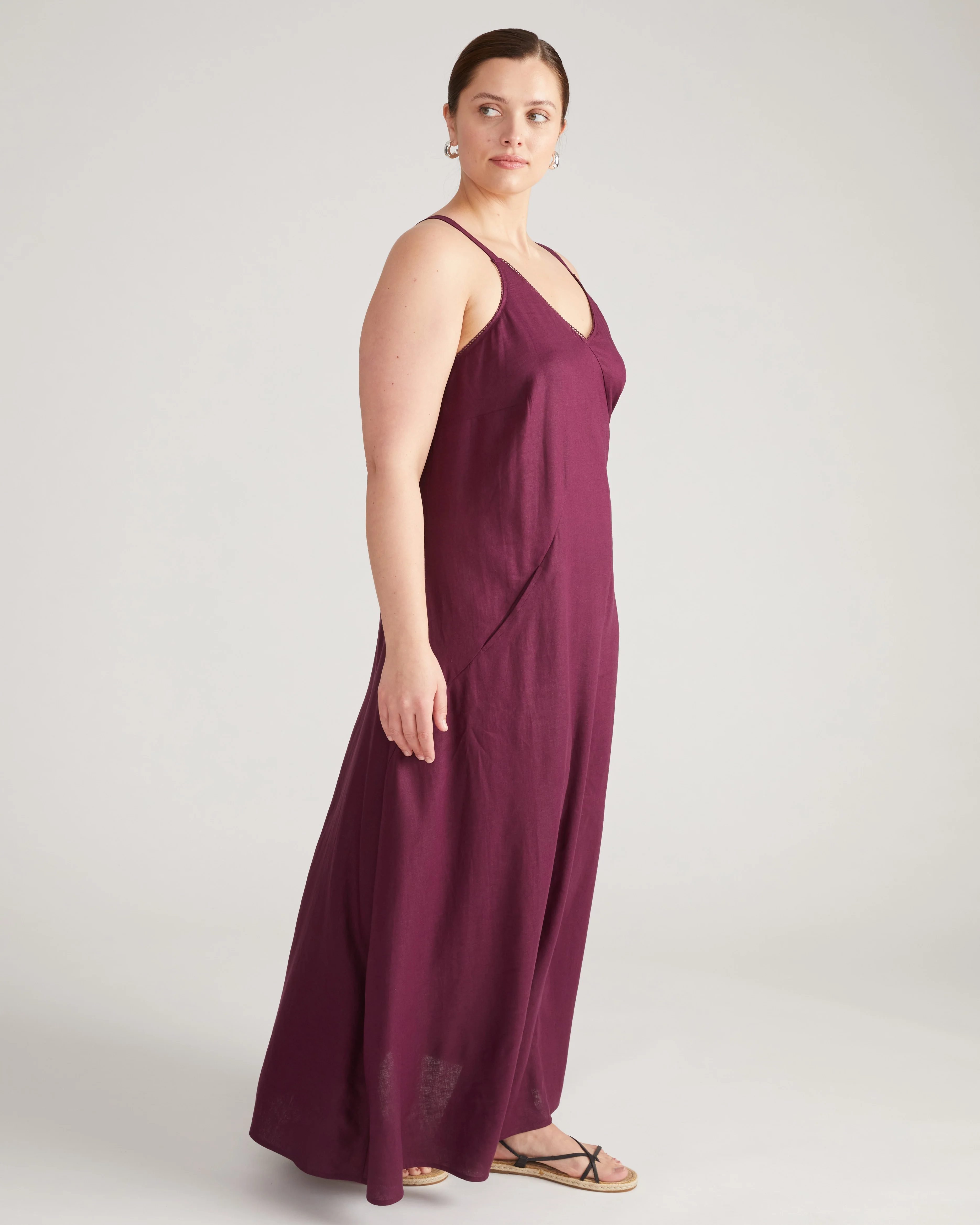 Kite Linen Blend Dress - Acai - Image 4