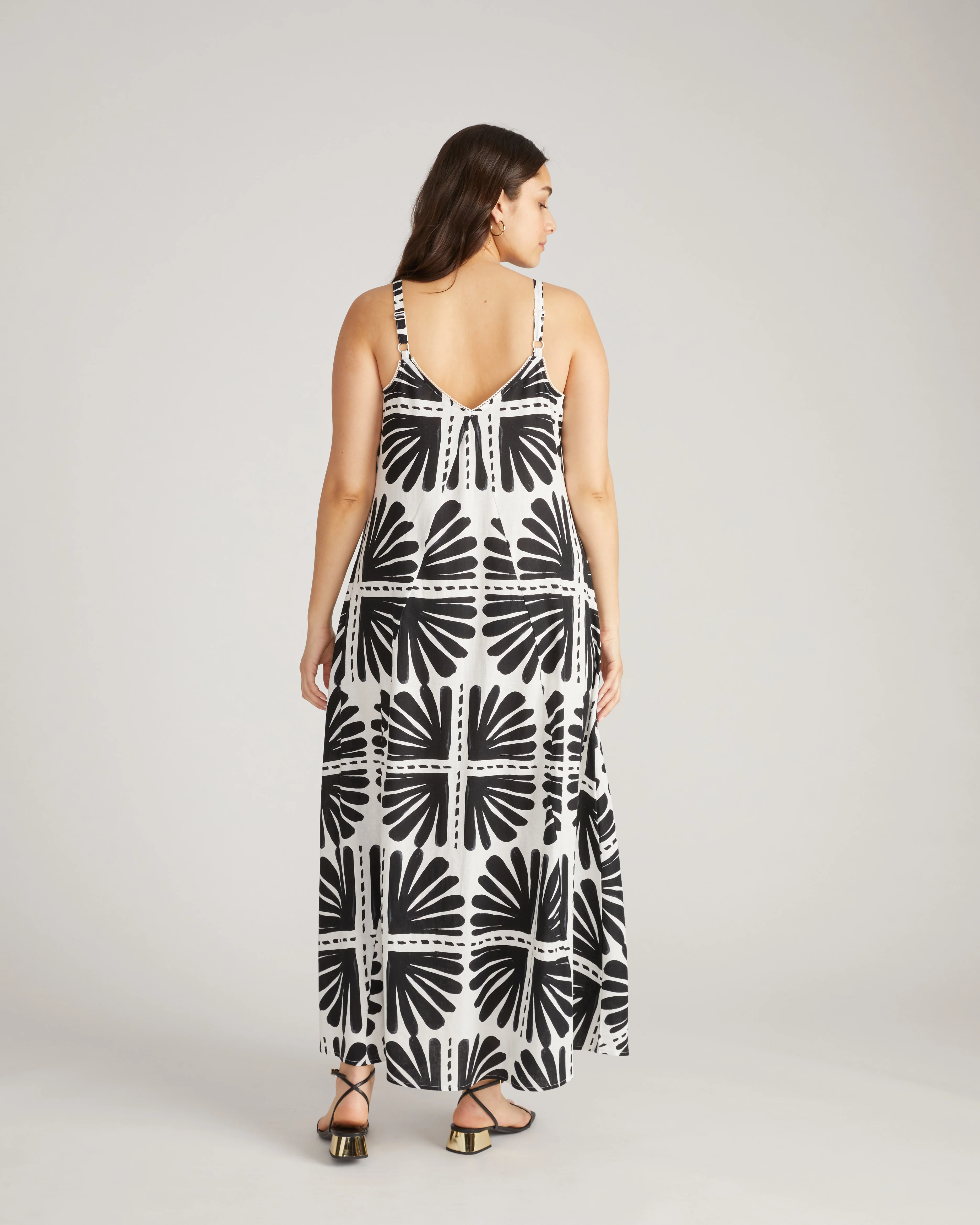 Kite Linen Blend Dress - Ink Bloom Print - Image 7