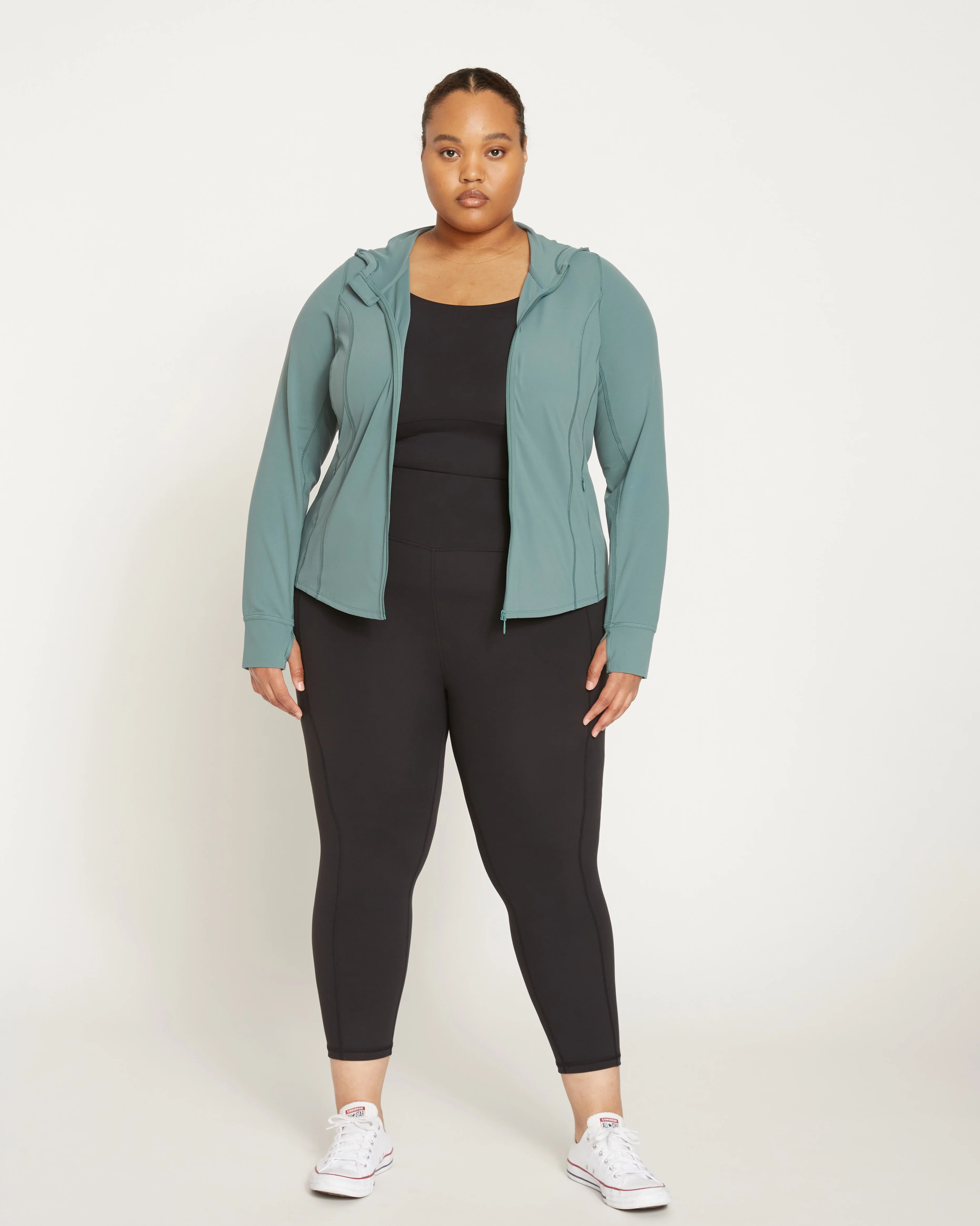 Next-to-Naked Cropped Pocket Legging - Black