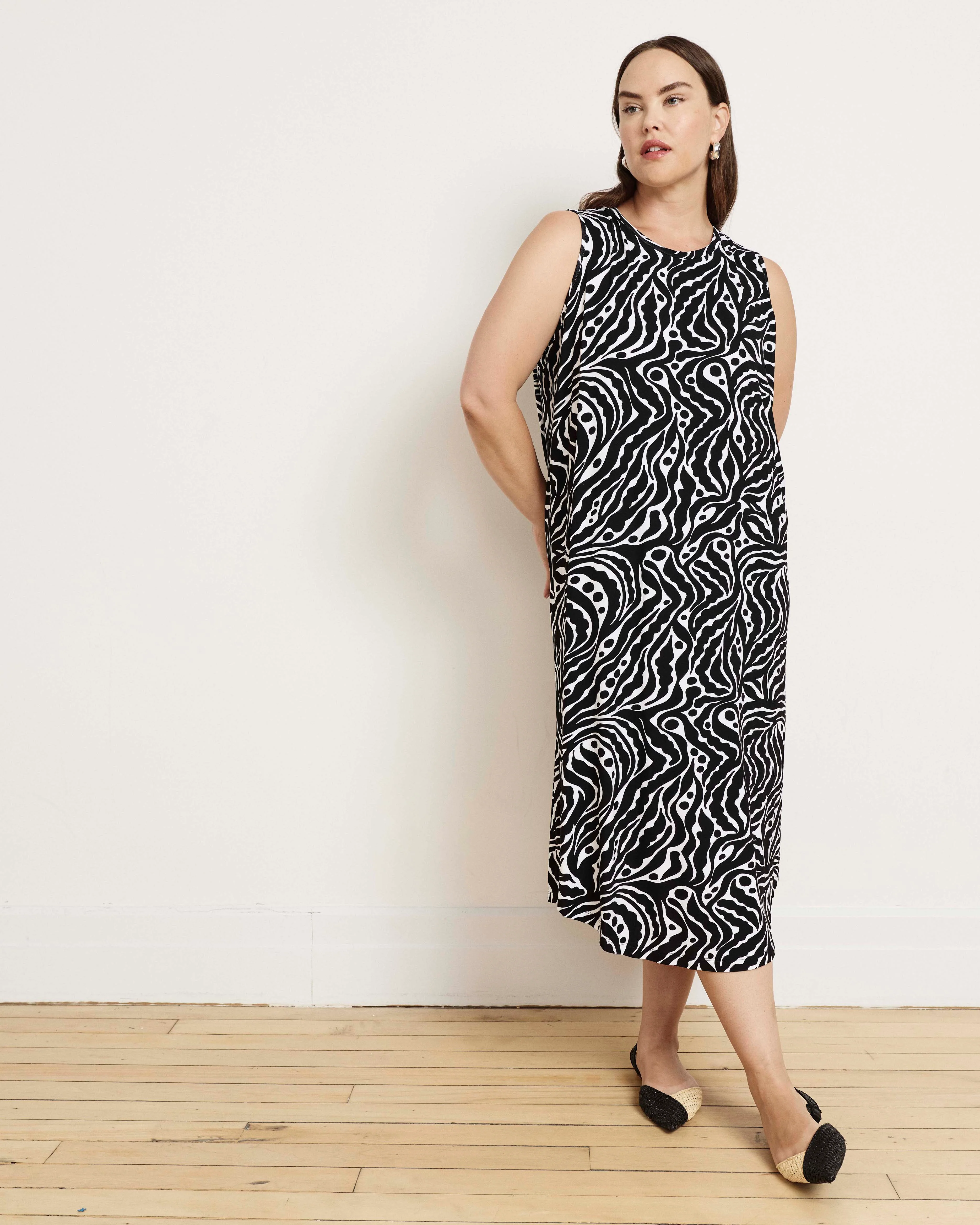 Pearl Divine Jersey Dress - Black Bosco Print - Image 3