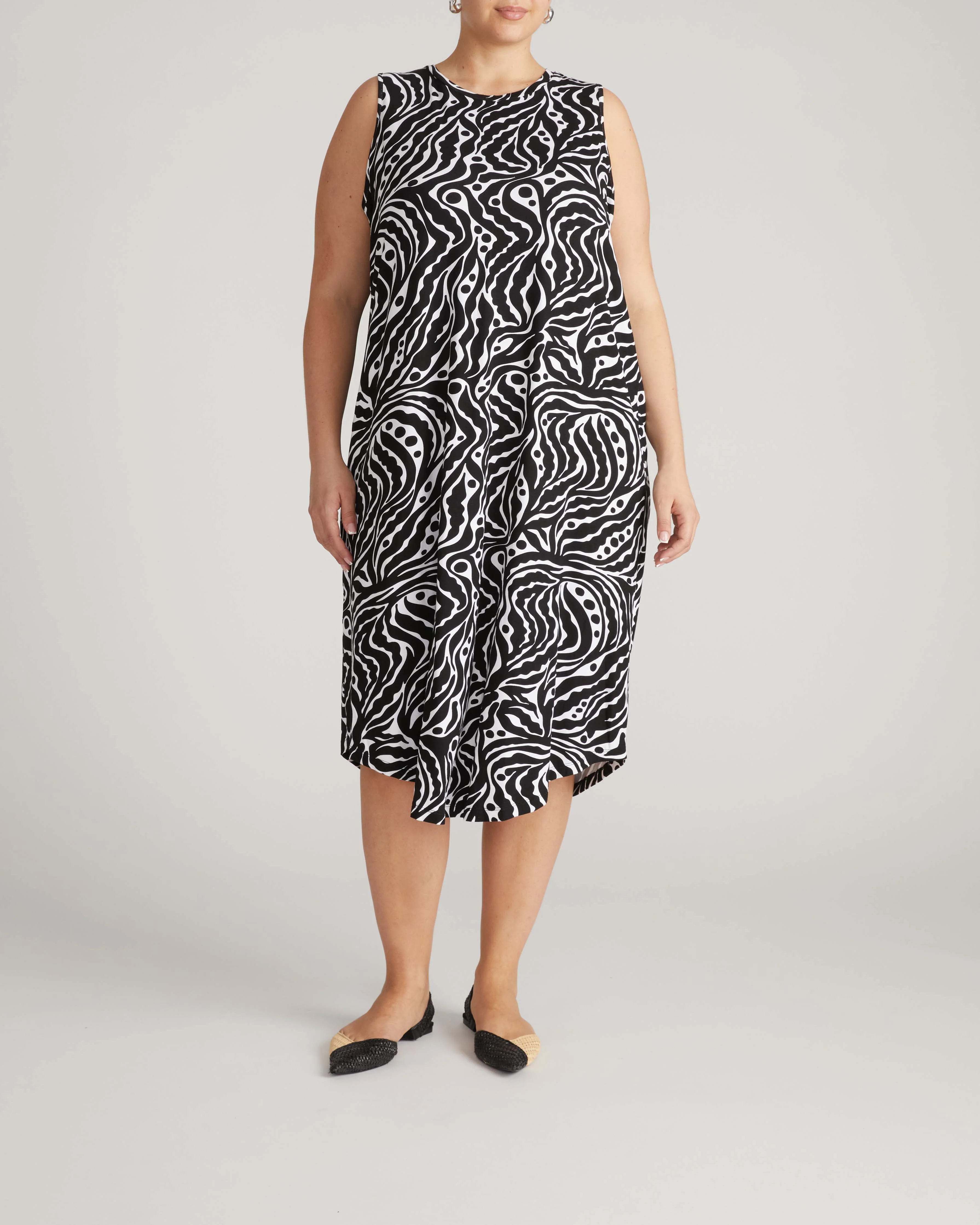 Pearl Divine Jersey Dress - Black Bosco Print - Image 5