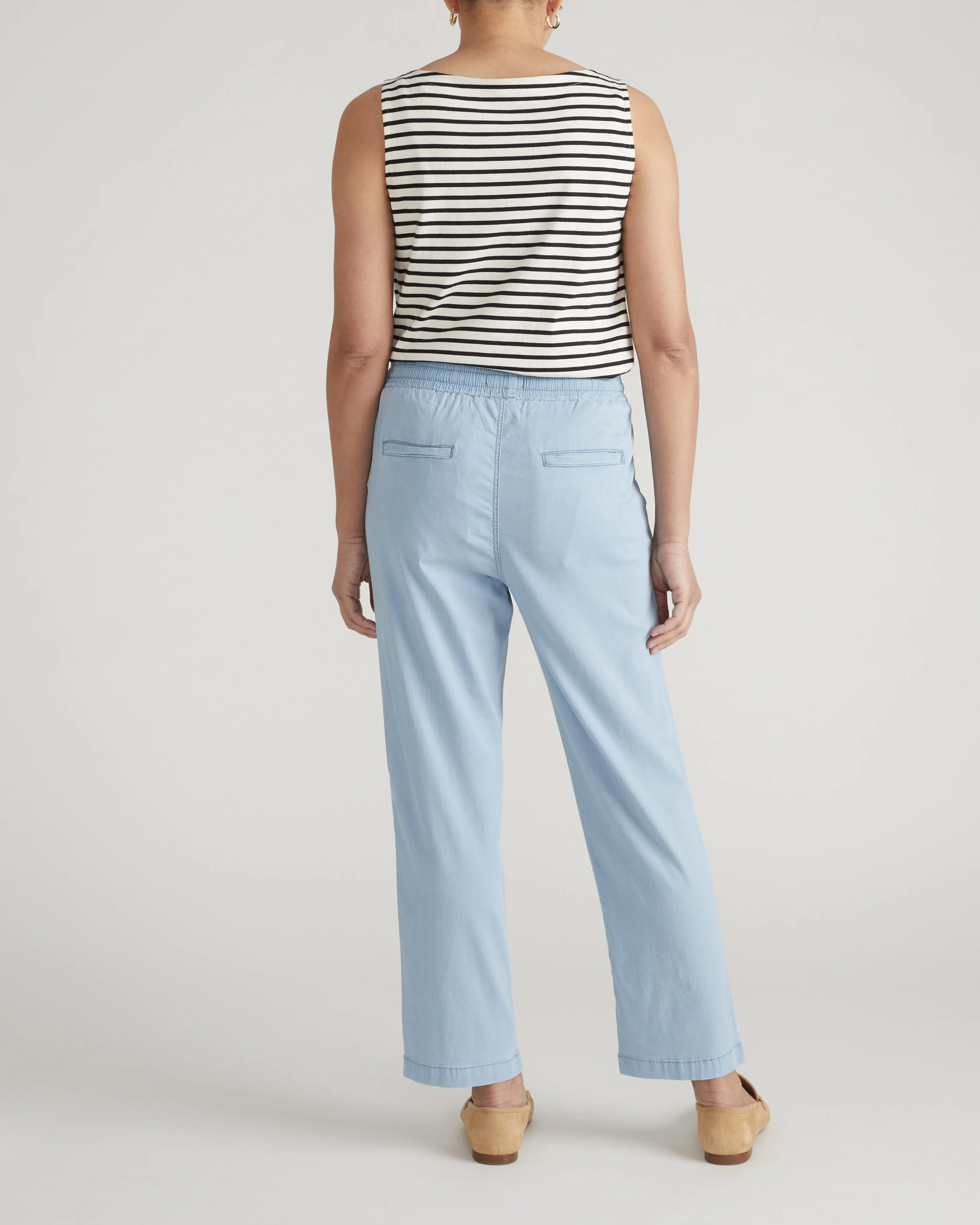 Perfect Tencel Chambray Off-Duty Pants - Morning Blue - Image 5