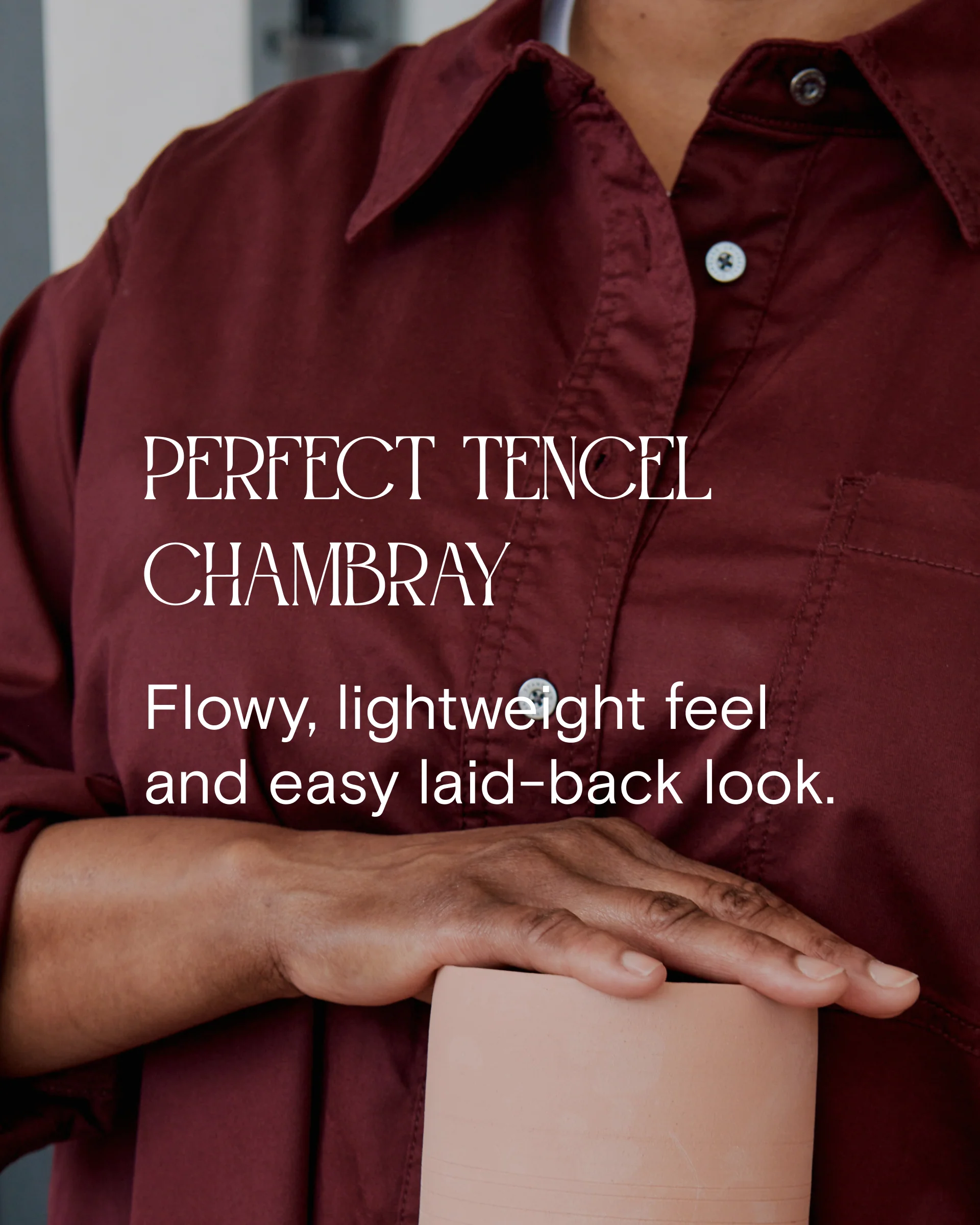 Perfect Tencel Chambray Off-Duty Pants - Morning Blue - Image 6