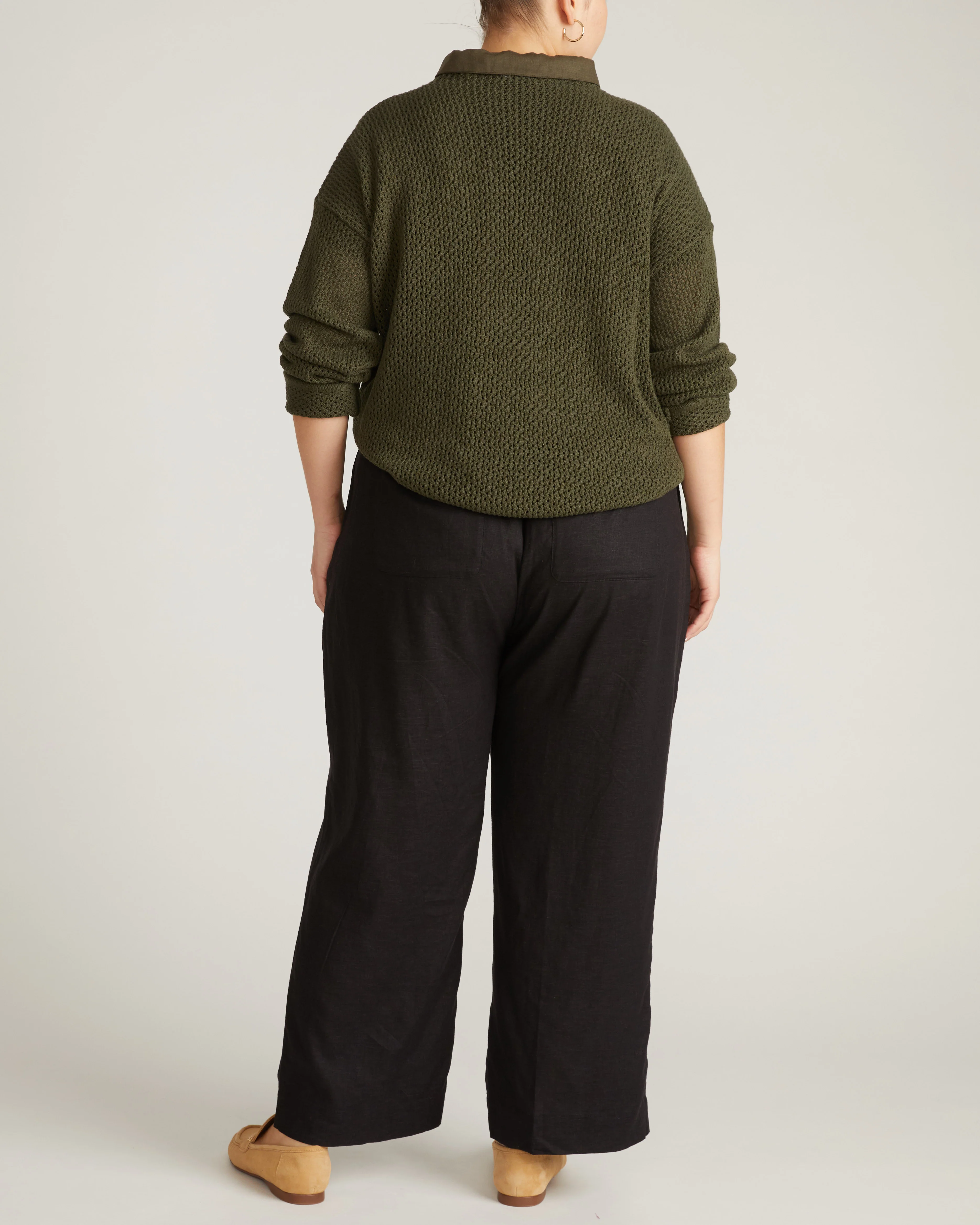 Positano Pointelle Mock Neck Sweater - Camo - Image 10