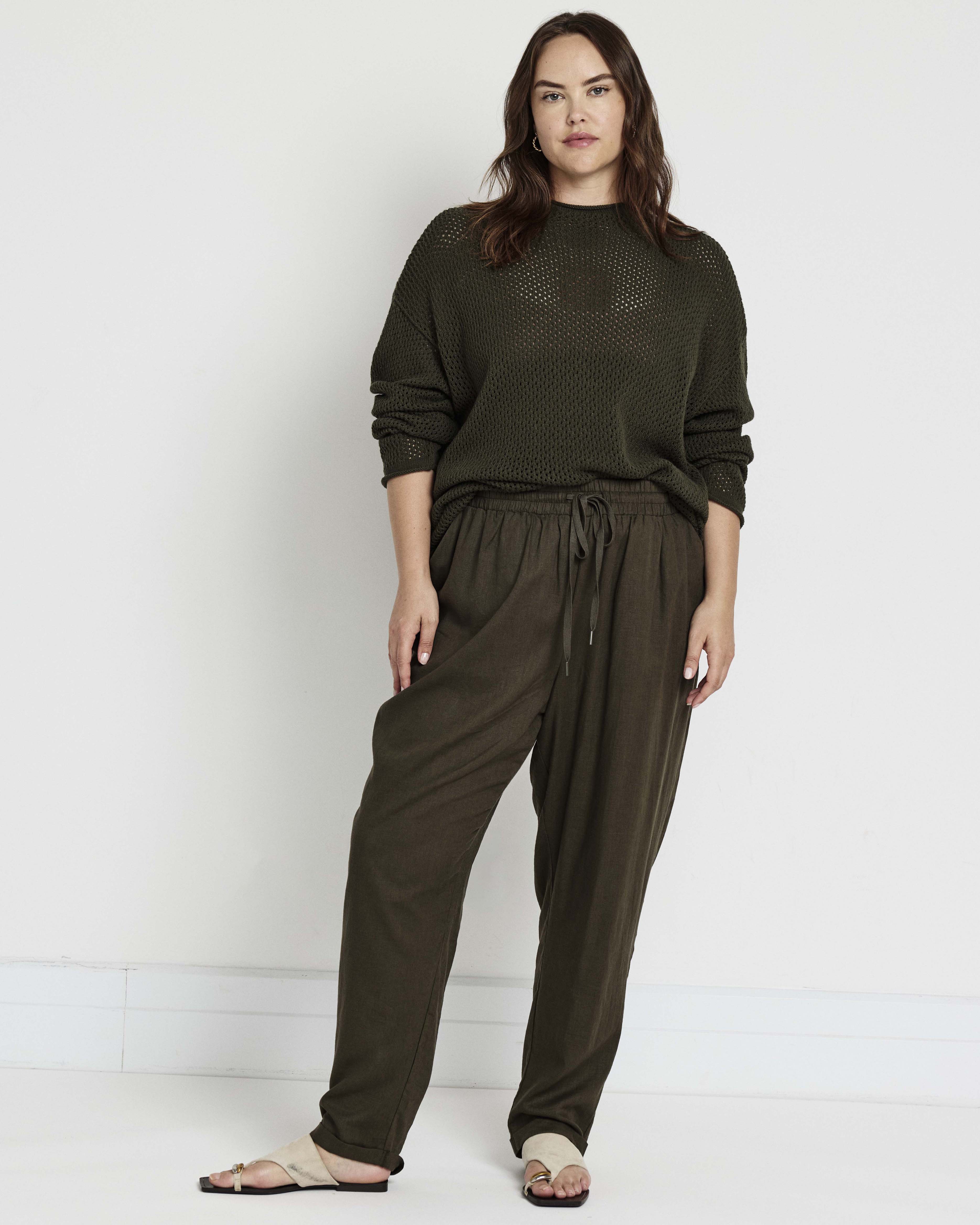 Positano Pointelle Mock Neck Sweater - Camo - Image 12