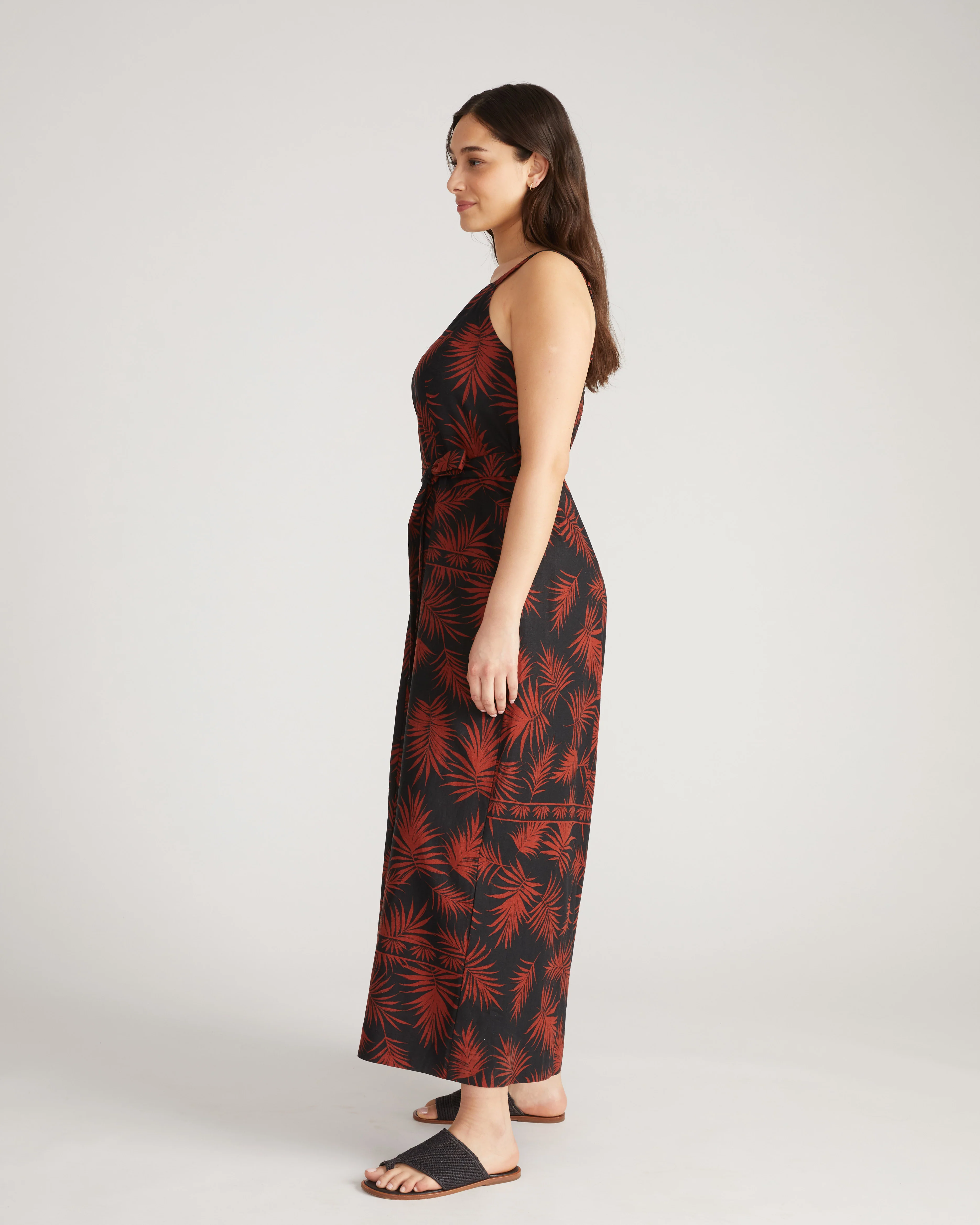 Promenade Linen Blend Jumpsuit - Bohem Print - Image 3