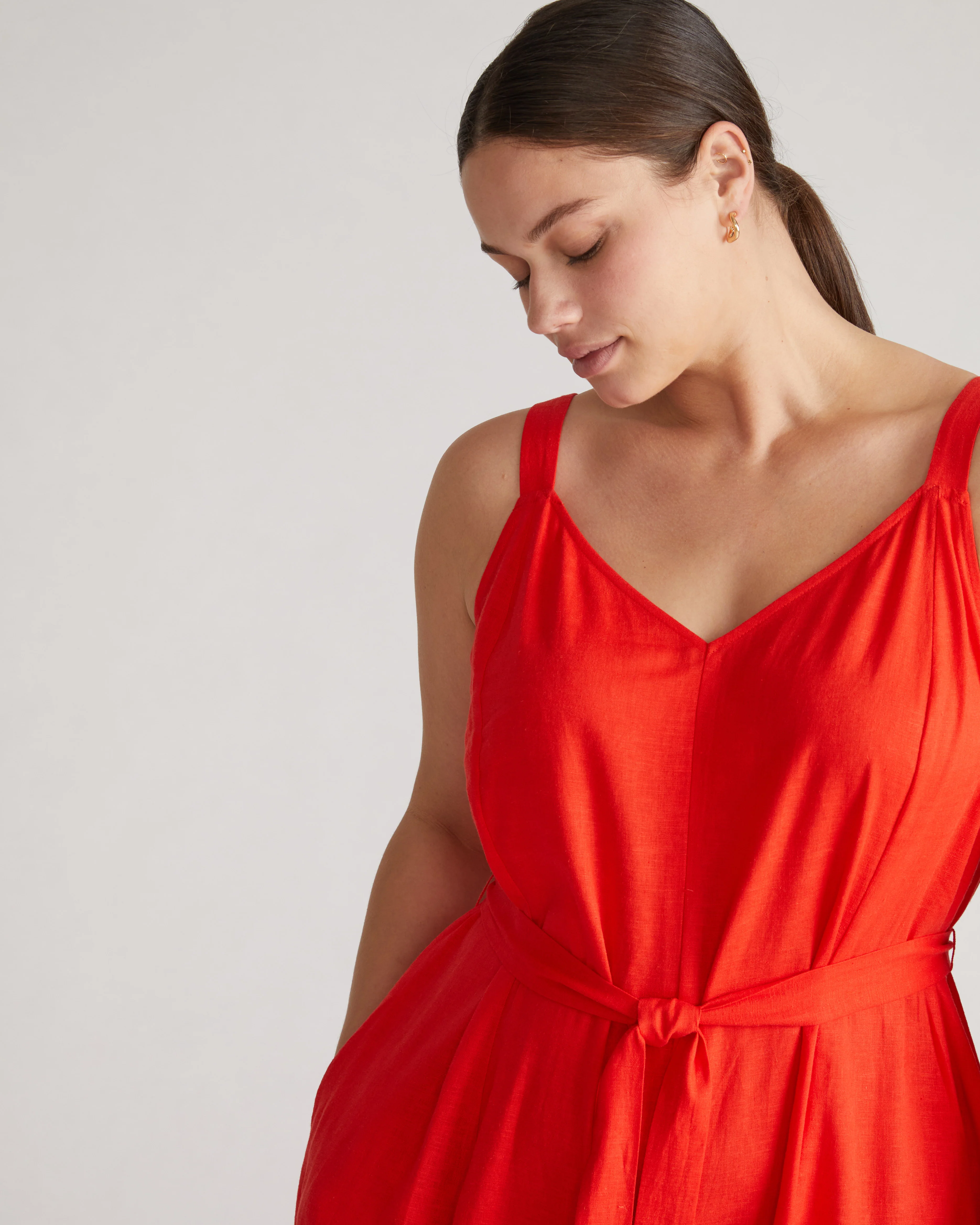 Promenade Linen Blend Jumpsuit - Shoreline Sunset - Image 4