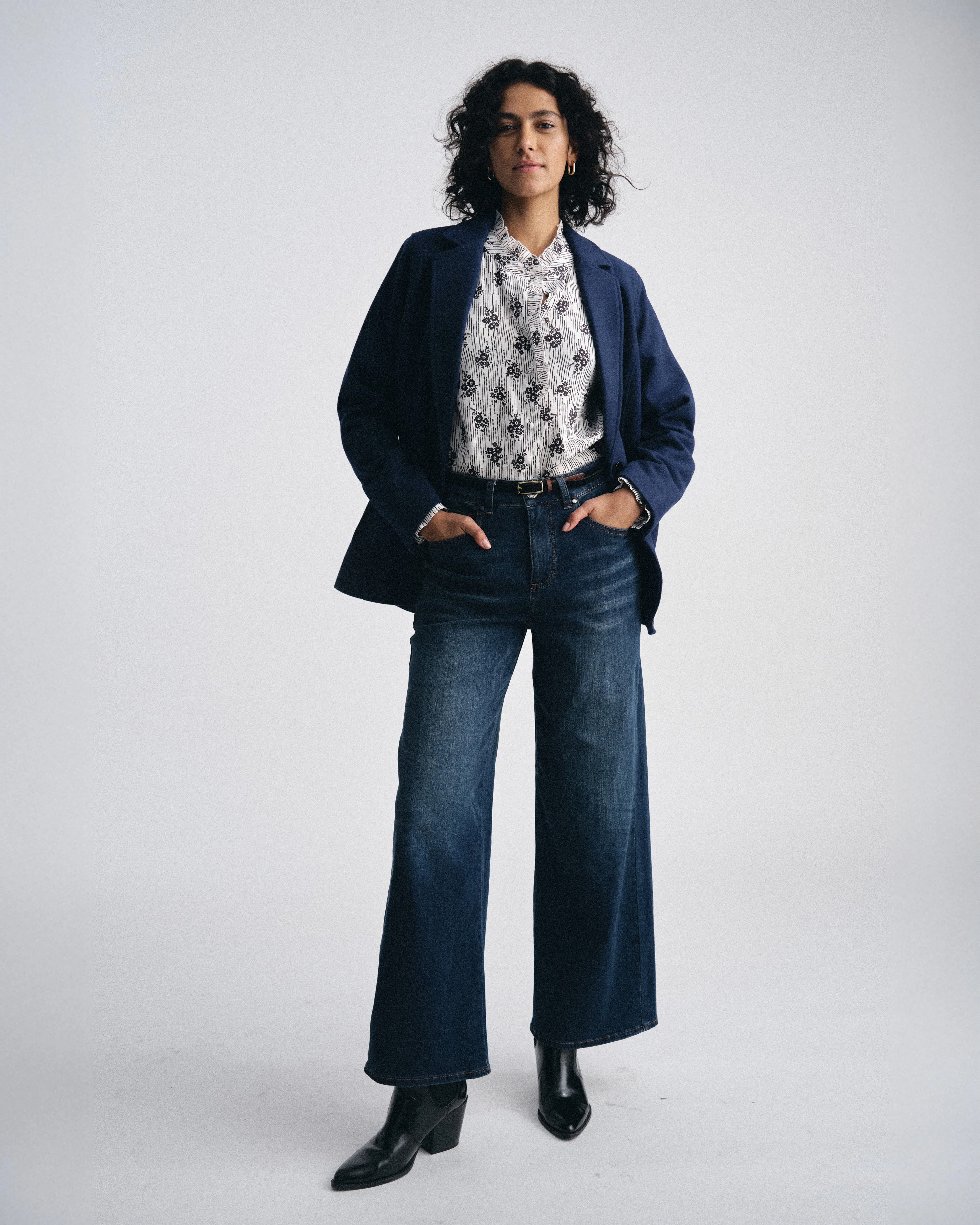 Roxy Relaxed Bootcut Jeans - Field Of Dreams Indigo