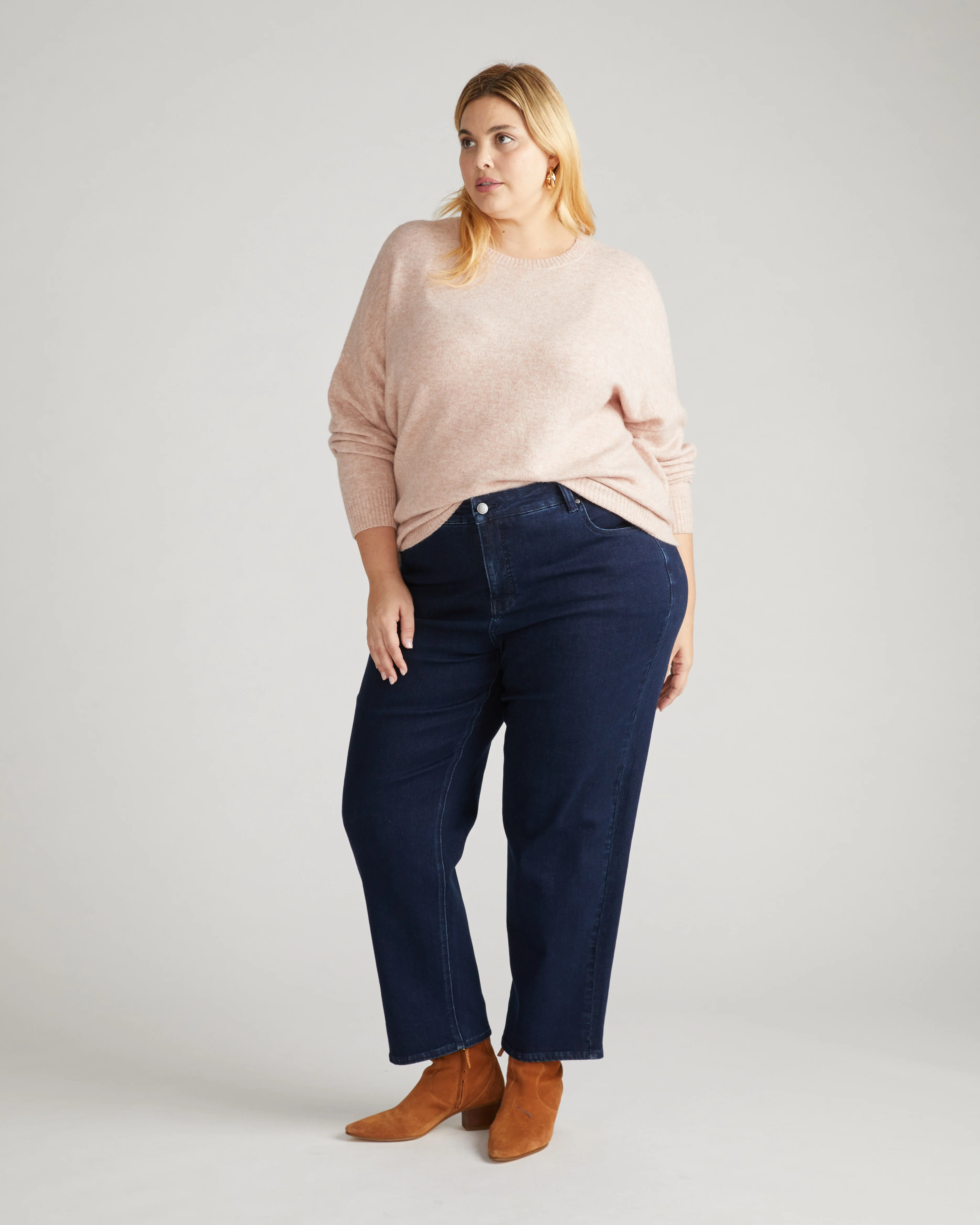 Seine High Rise Straight Leg Jean 29 Inch - Dark Indigo