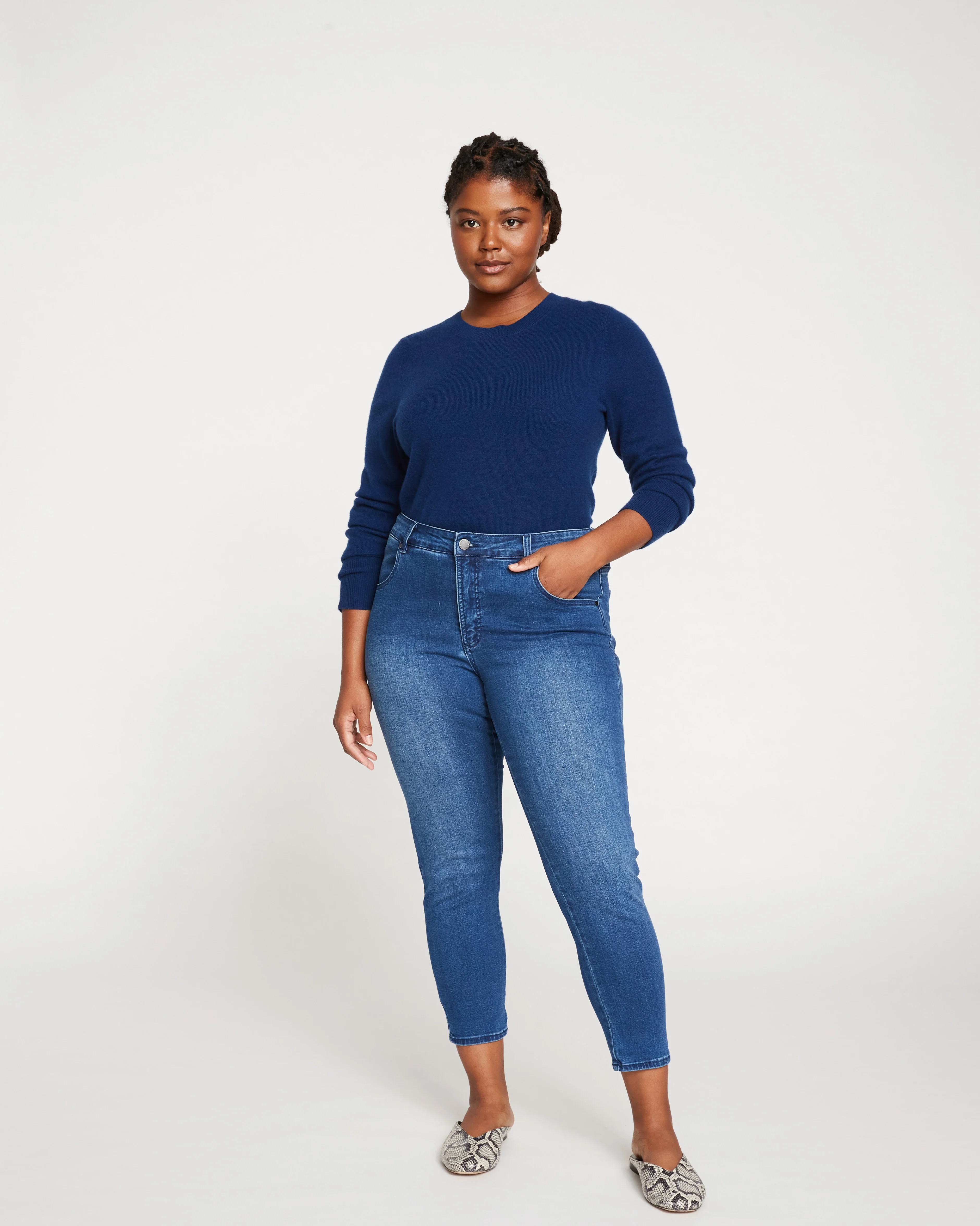 Seine Mid Rise Skinny Jeans 27 Inch - True Blue
