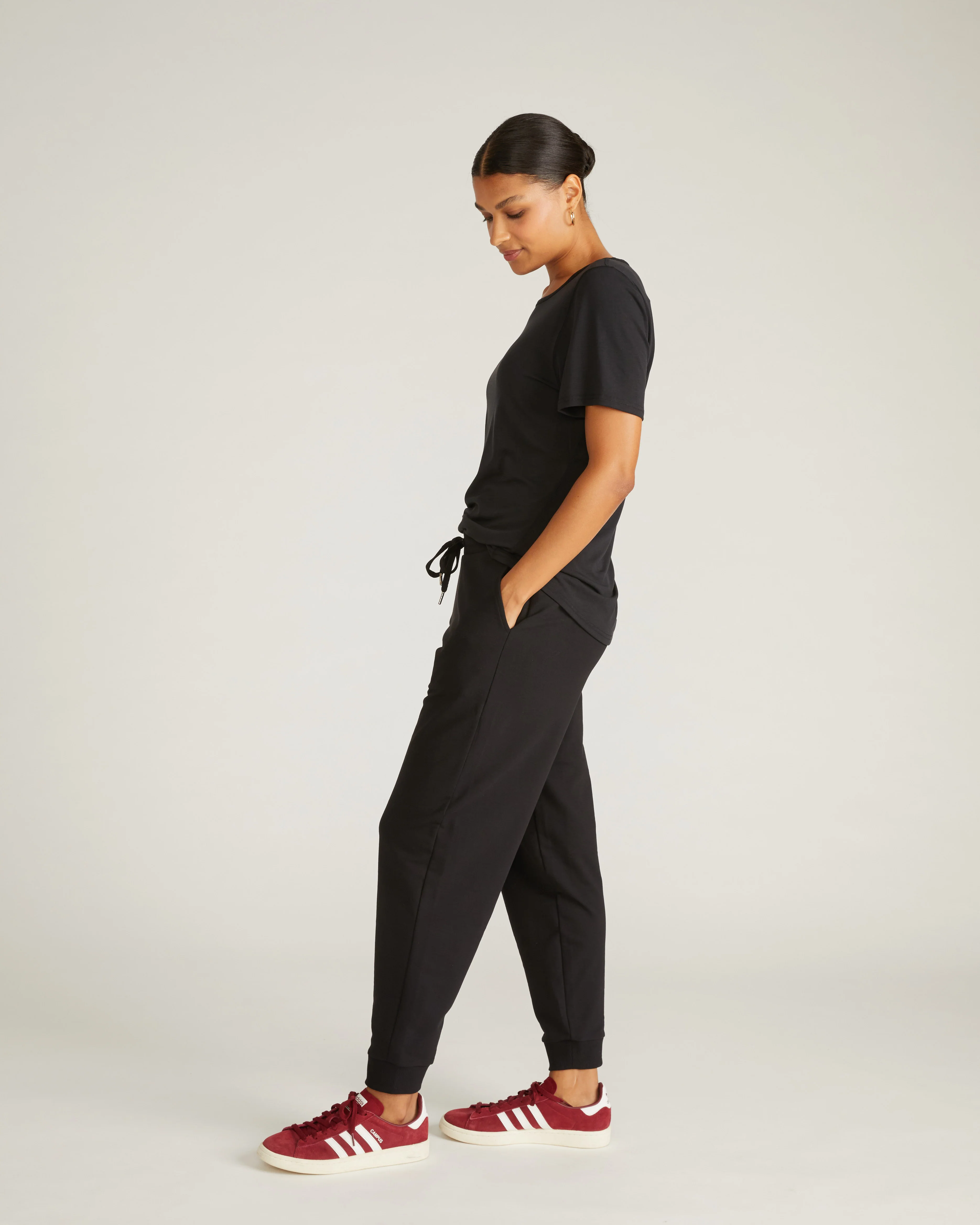 Selma French Terry Jogger - Black - Image 2