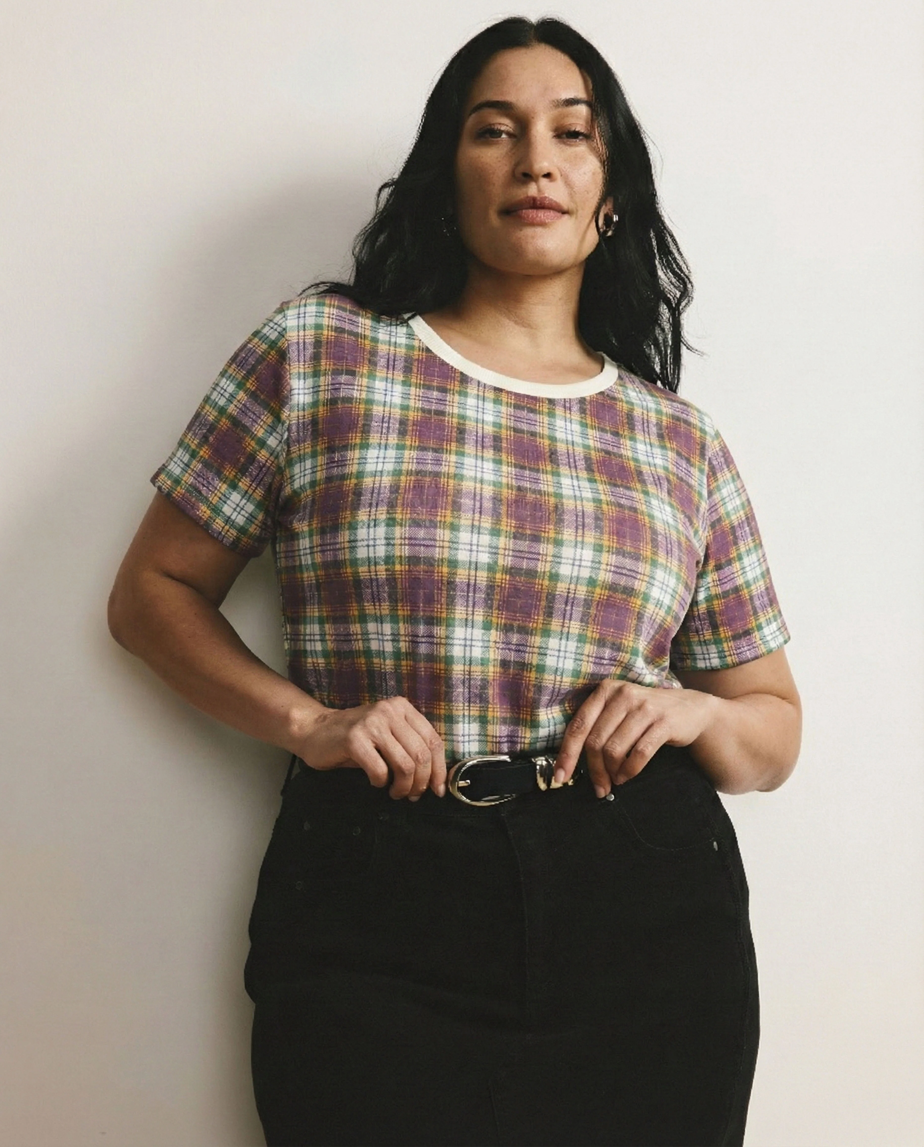 Tee Rex - Purple Plaid