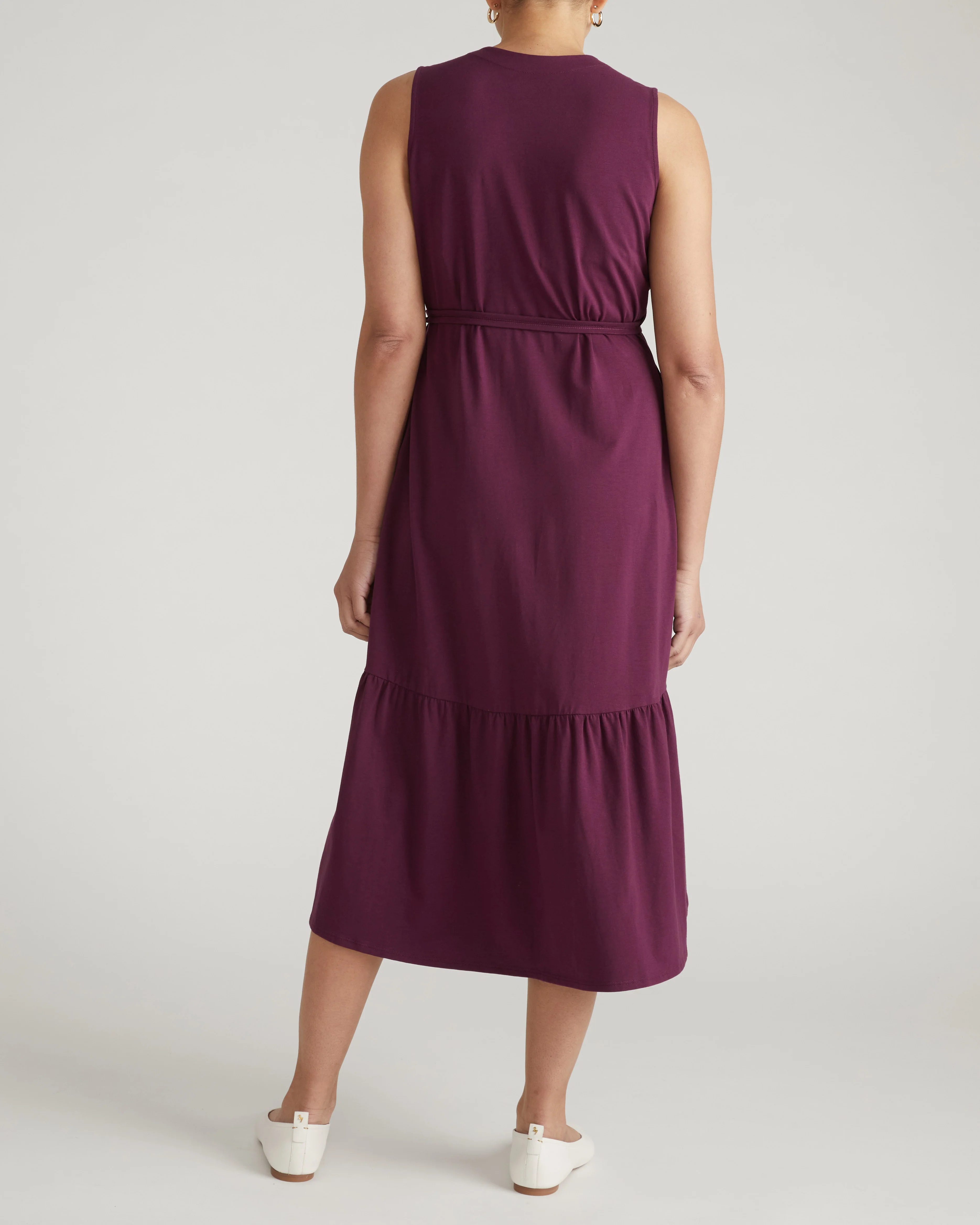 Tiered Twirl Wrap Dress - Gamay - Image 5