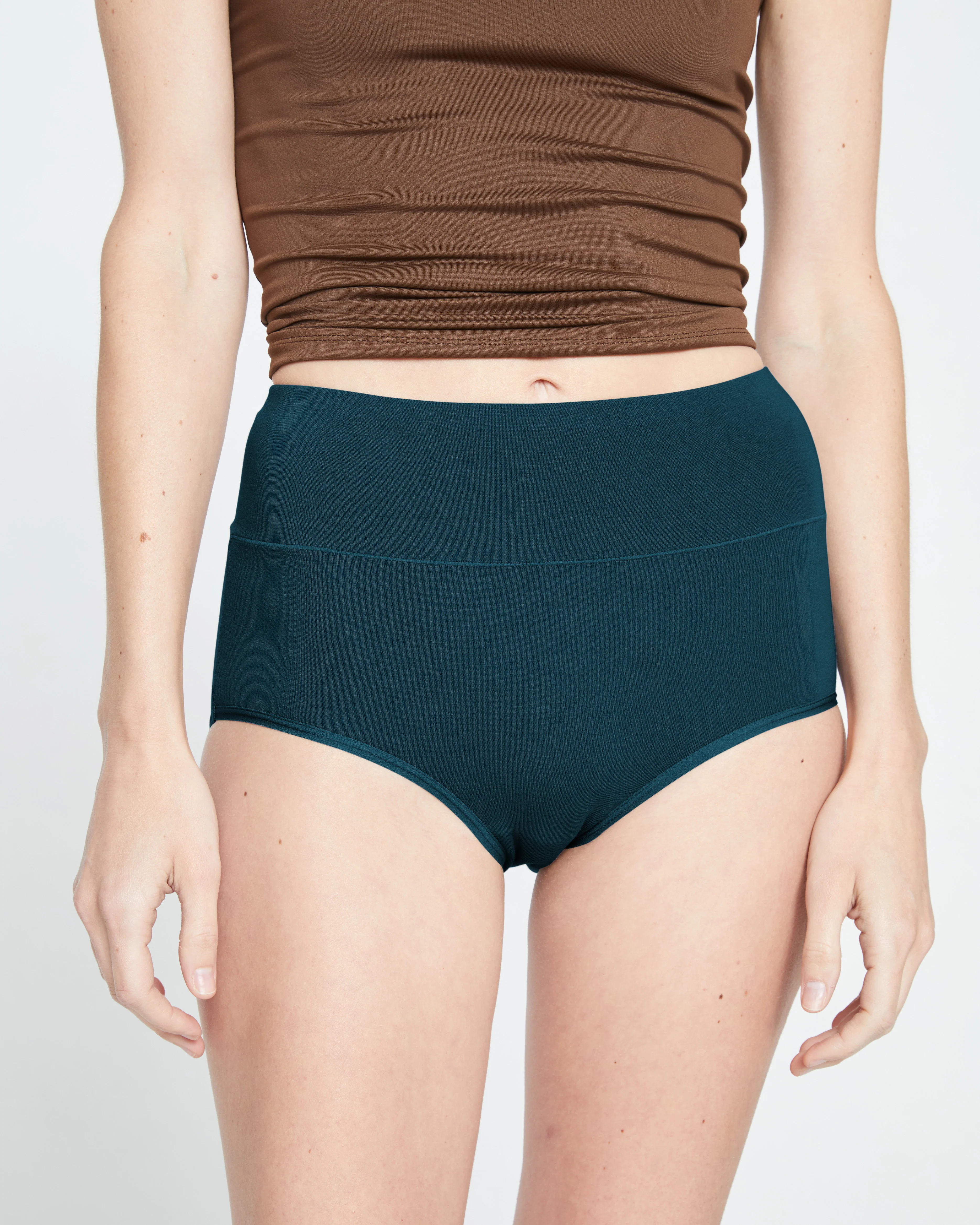 UltimateS Full Coverage High Rise Brief - Deep Sea