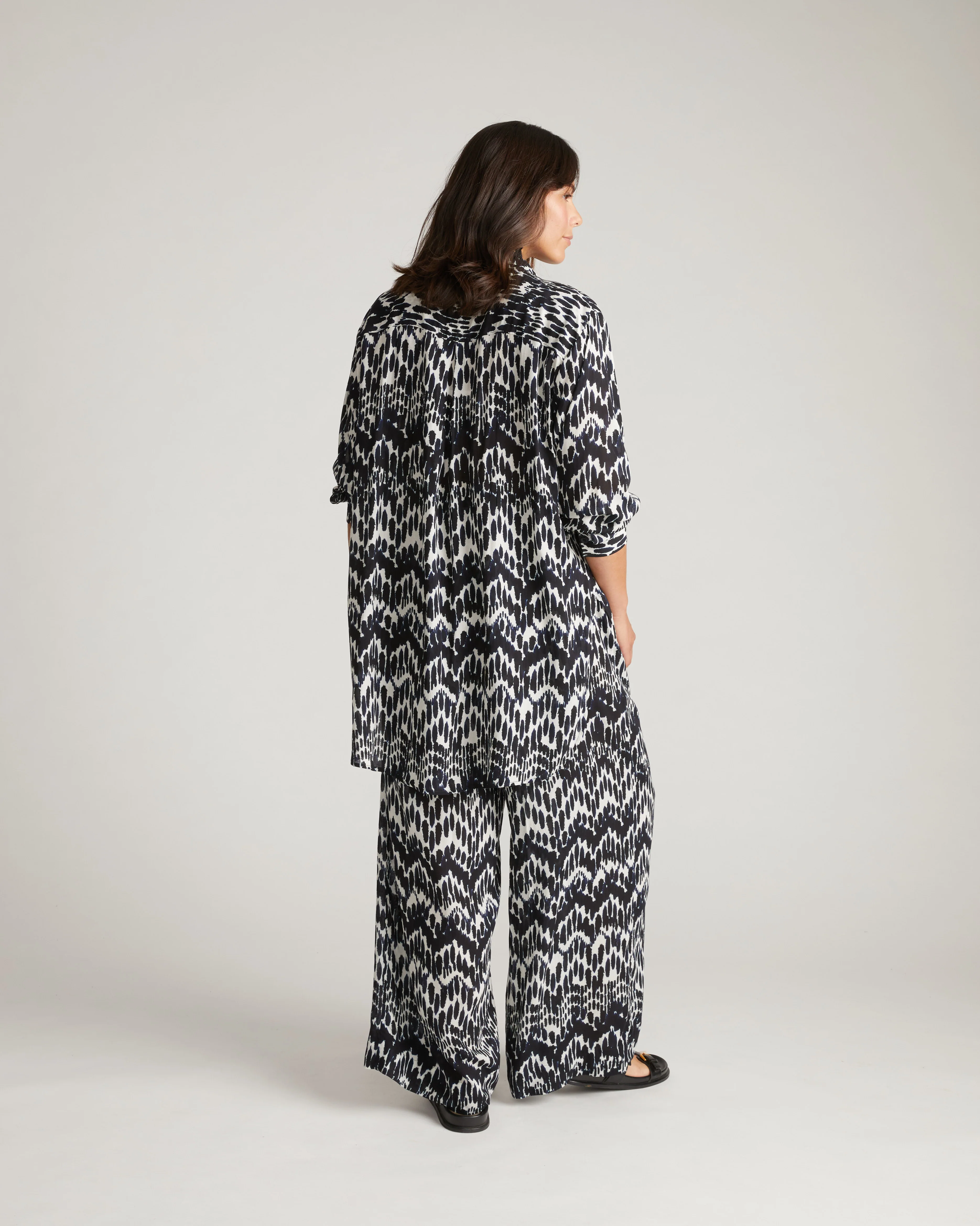 Verbena Voile Pants - Indigo Waterfall Print - Image 5