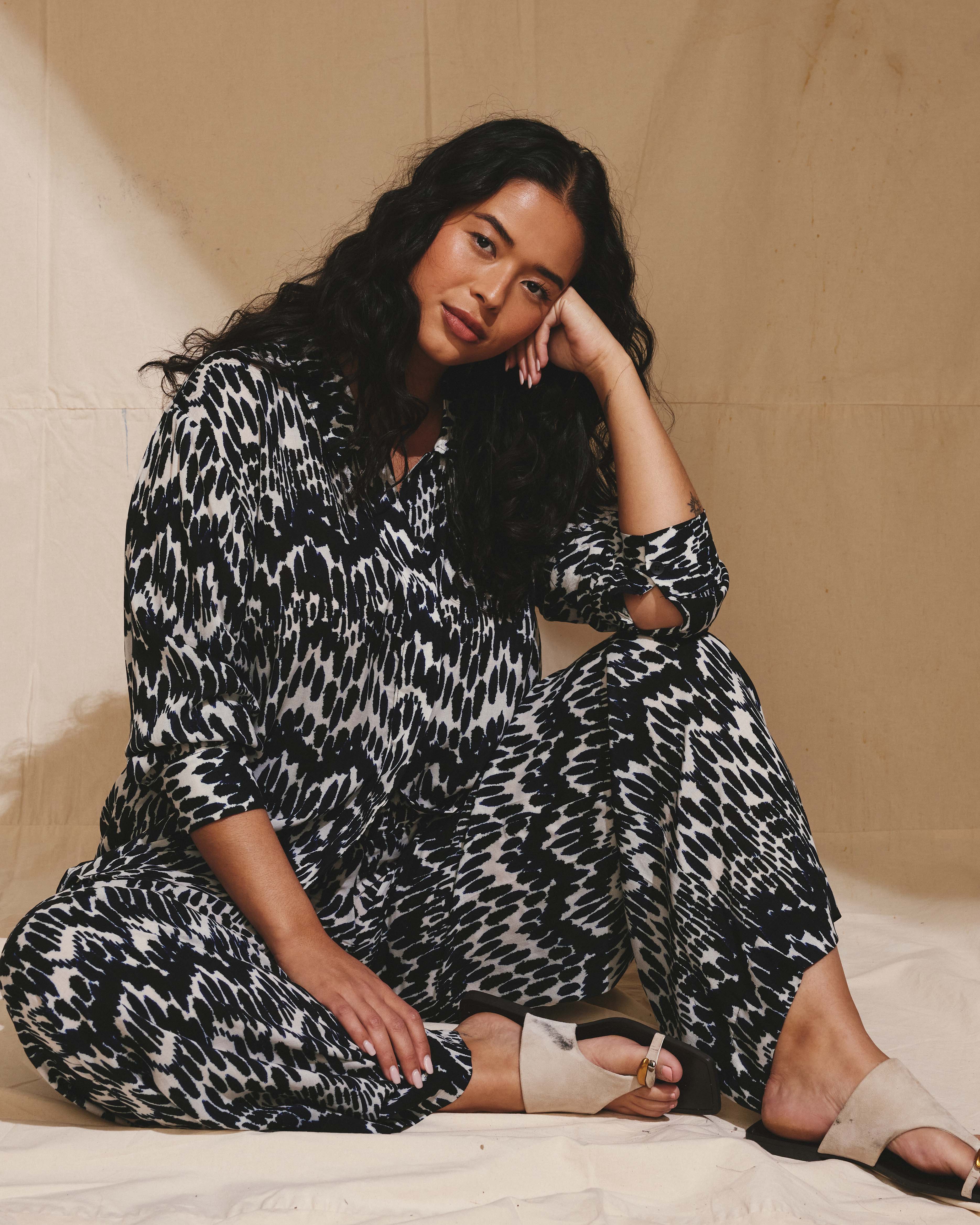 Verbena Voile Pants - Indigo Waterfall Print - Image 6